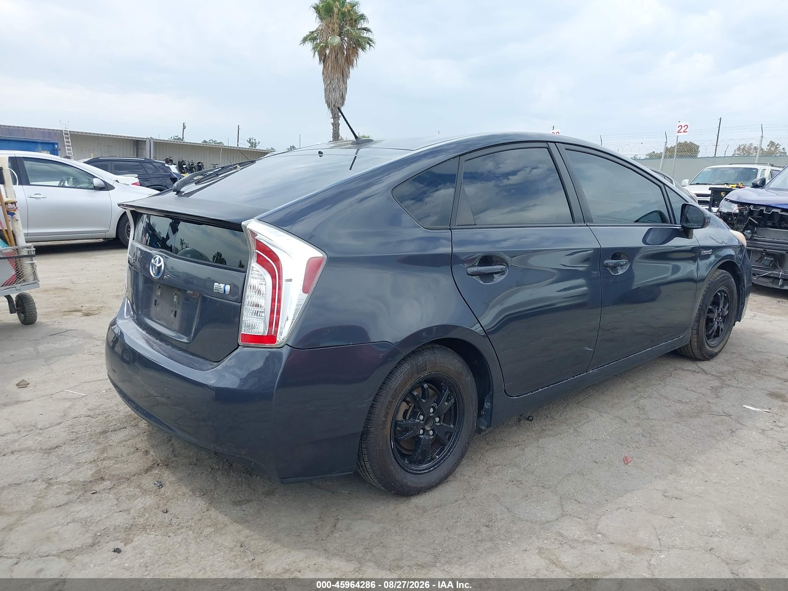 2012 Toyota Prius Three Gray vin: JTDKN3DU7C5492607