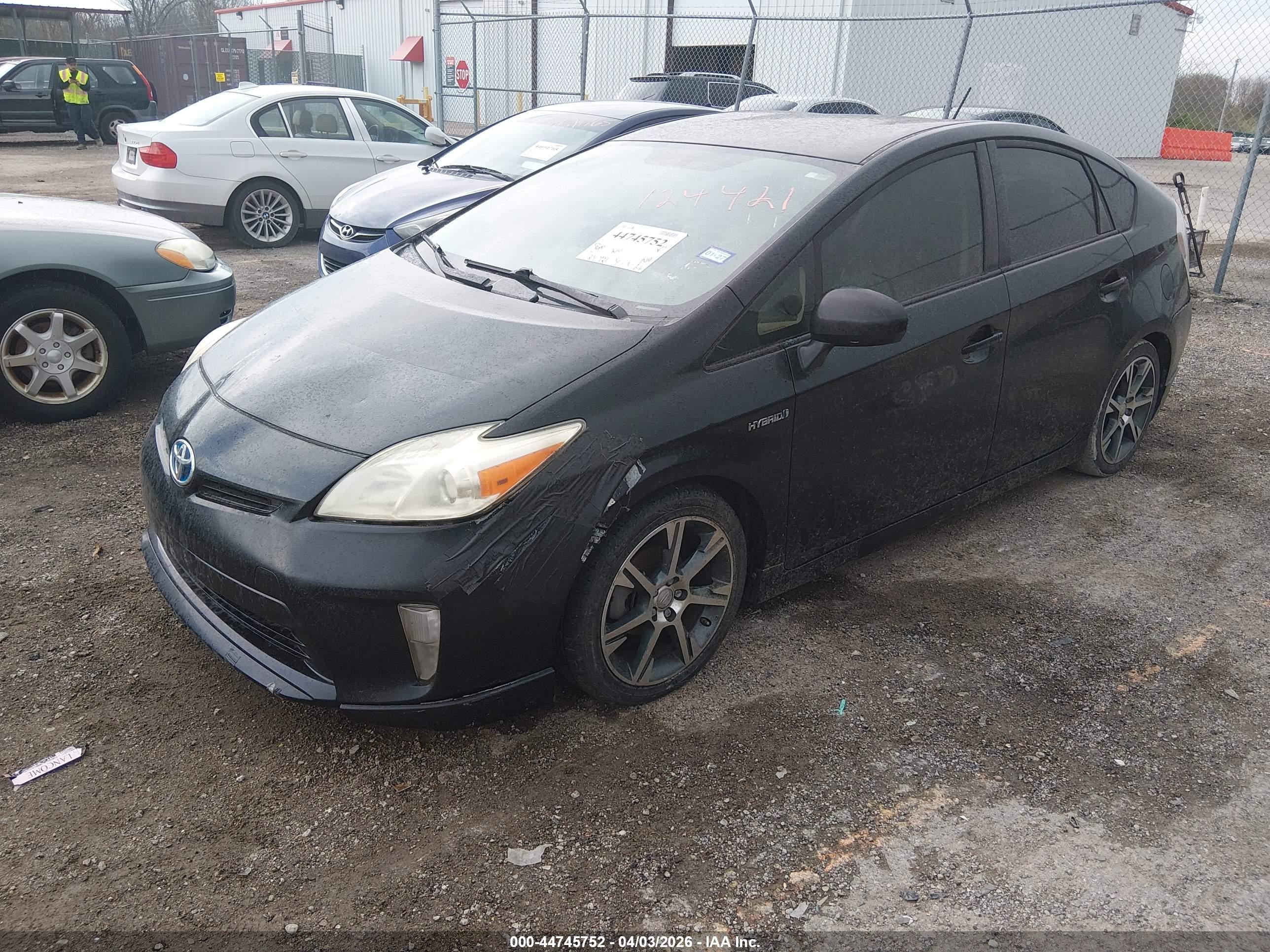 2012 Toyota Prius Two Черный vin: JTDKN3DU7C5521717