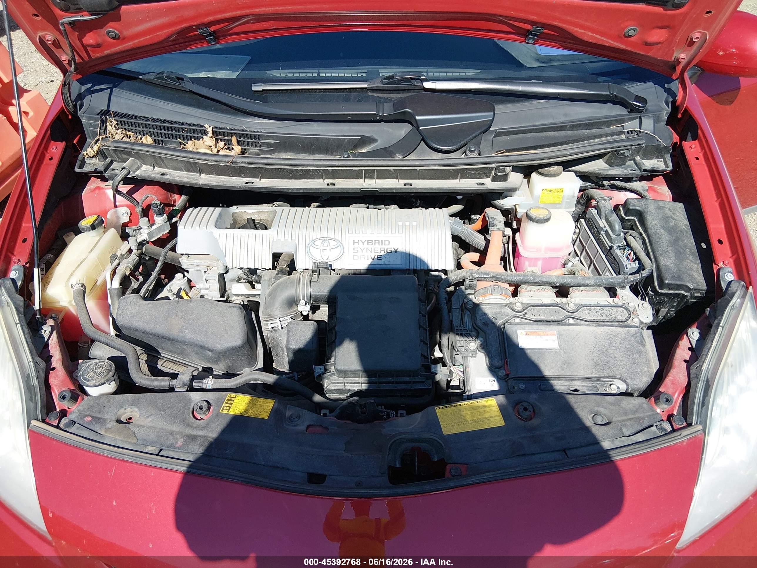2013 Toyota Prius Two Red vin: JTDKN3DU7D0338042