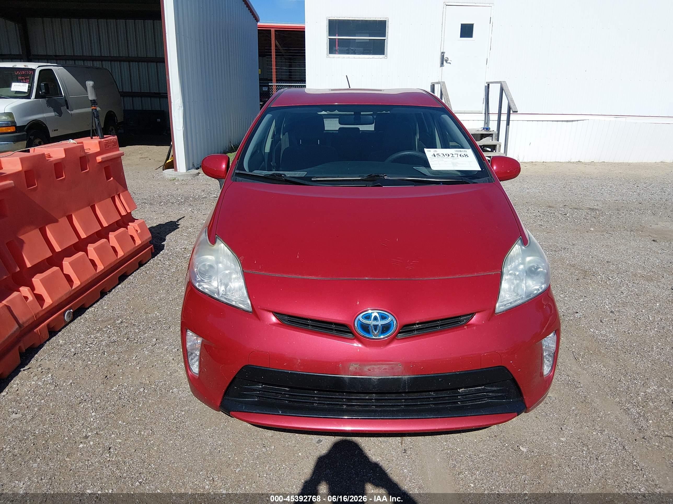 2013 Toyota Prius Two Red vin: JTDKN3DU7D0338042