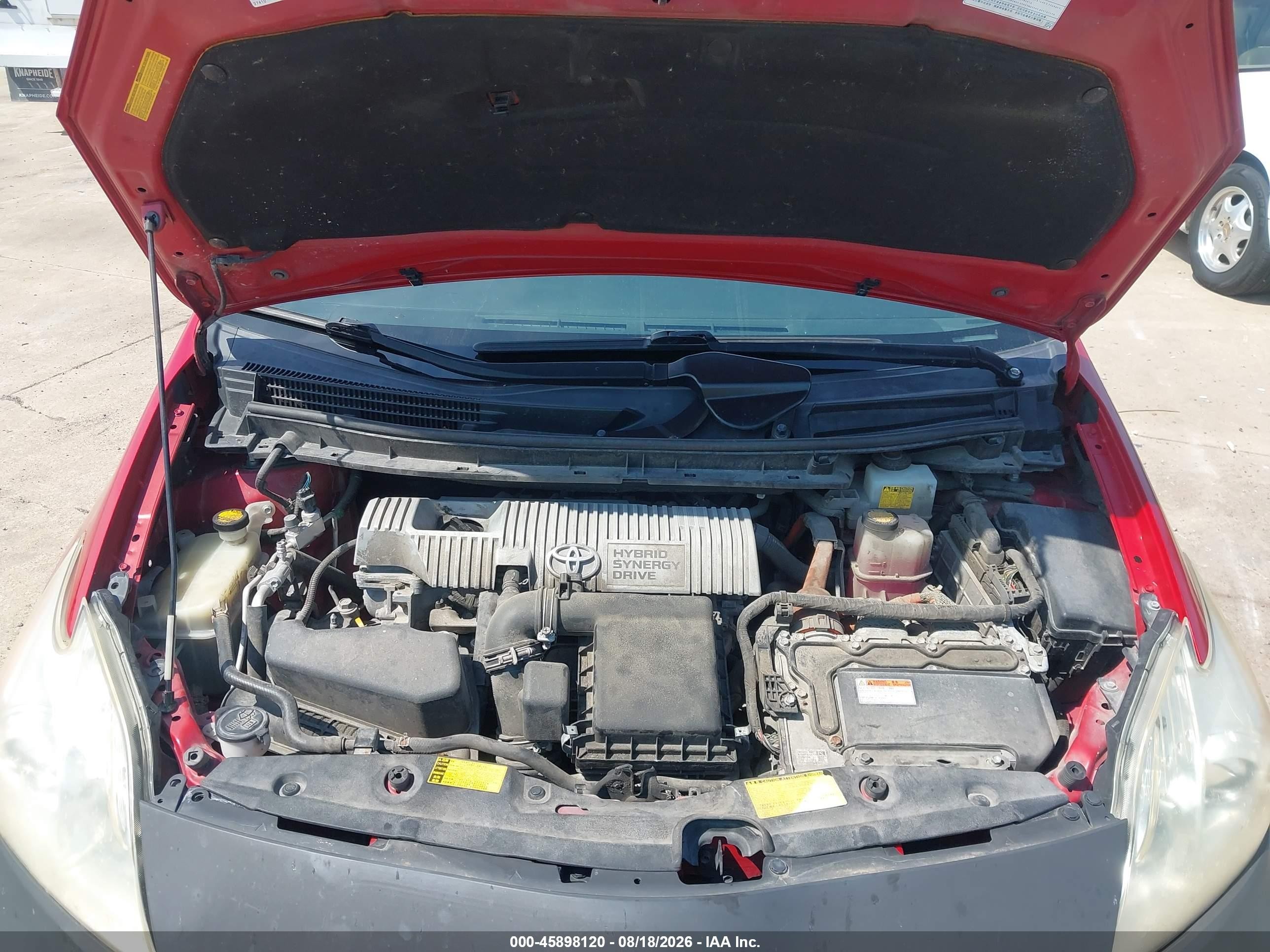 2013 Toyota Prius Three Red vin: JTDKN3DU7D0342706