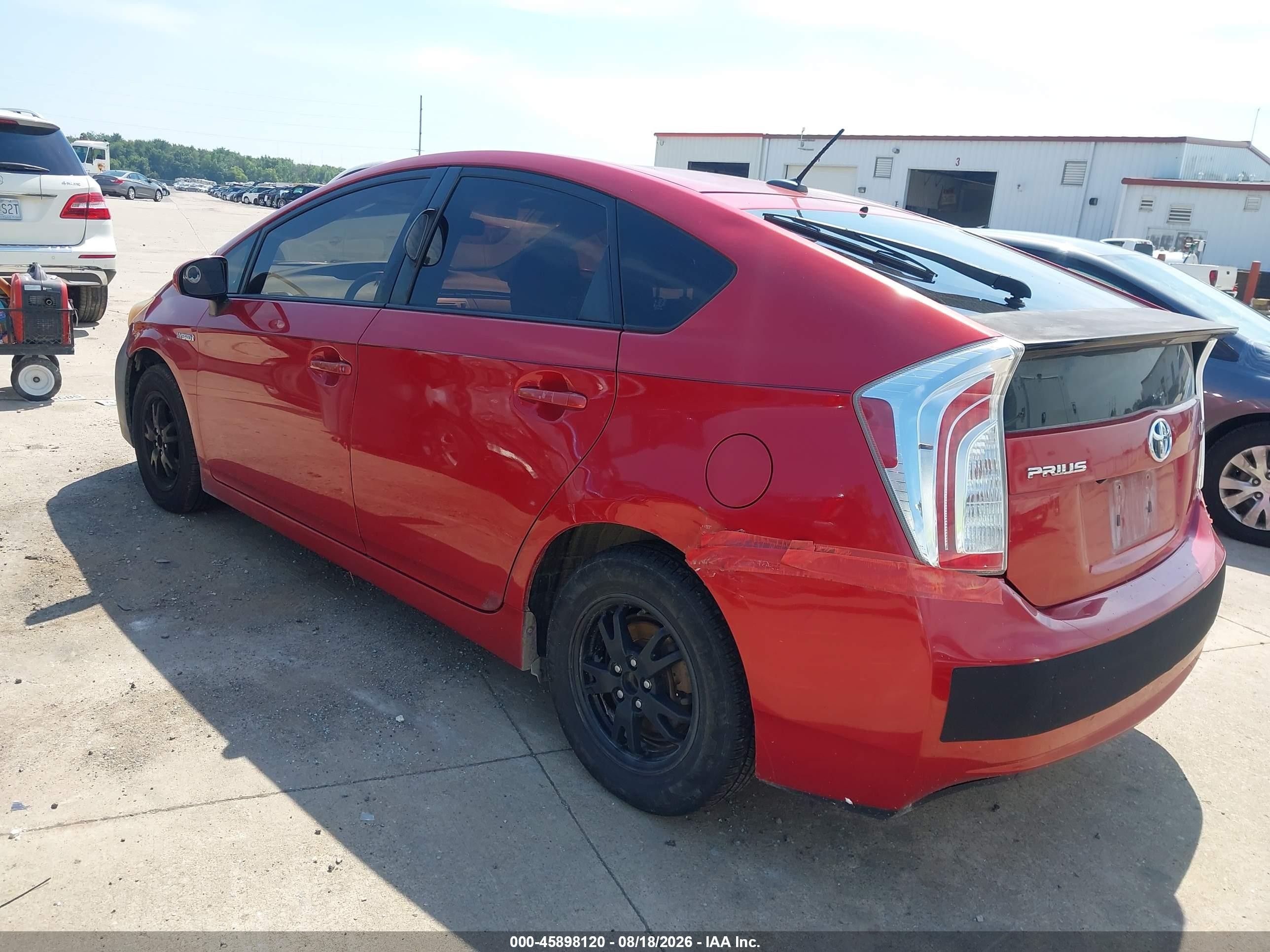 2013 Toyota Prius Three Red vin: JTDKN3DU7D0342706