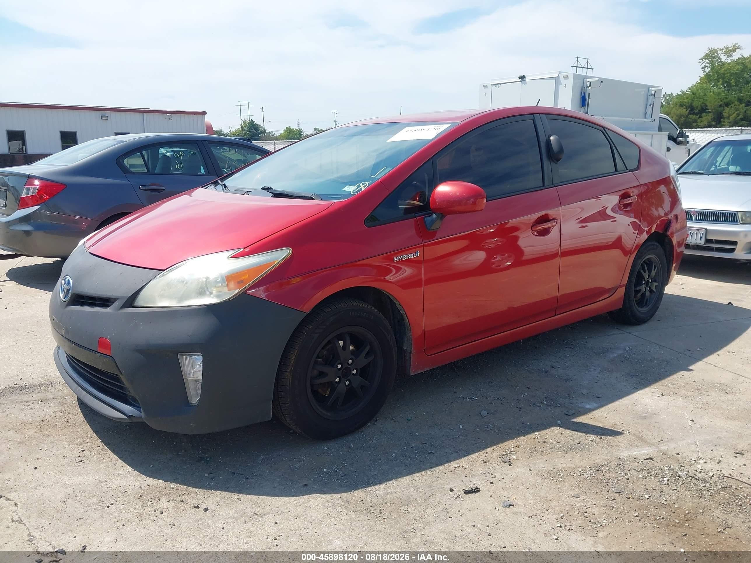 2013 Toyota Prius Three Red vin: JTDKN3DU7D0342706