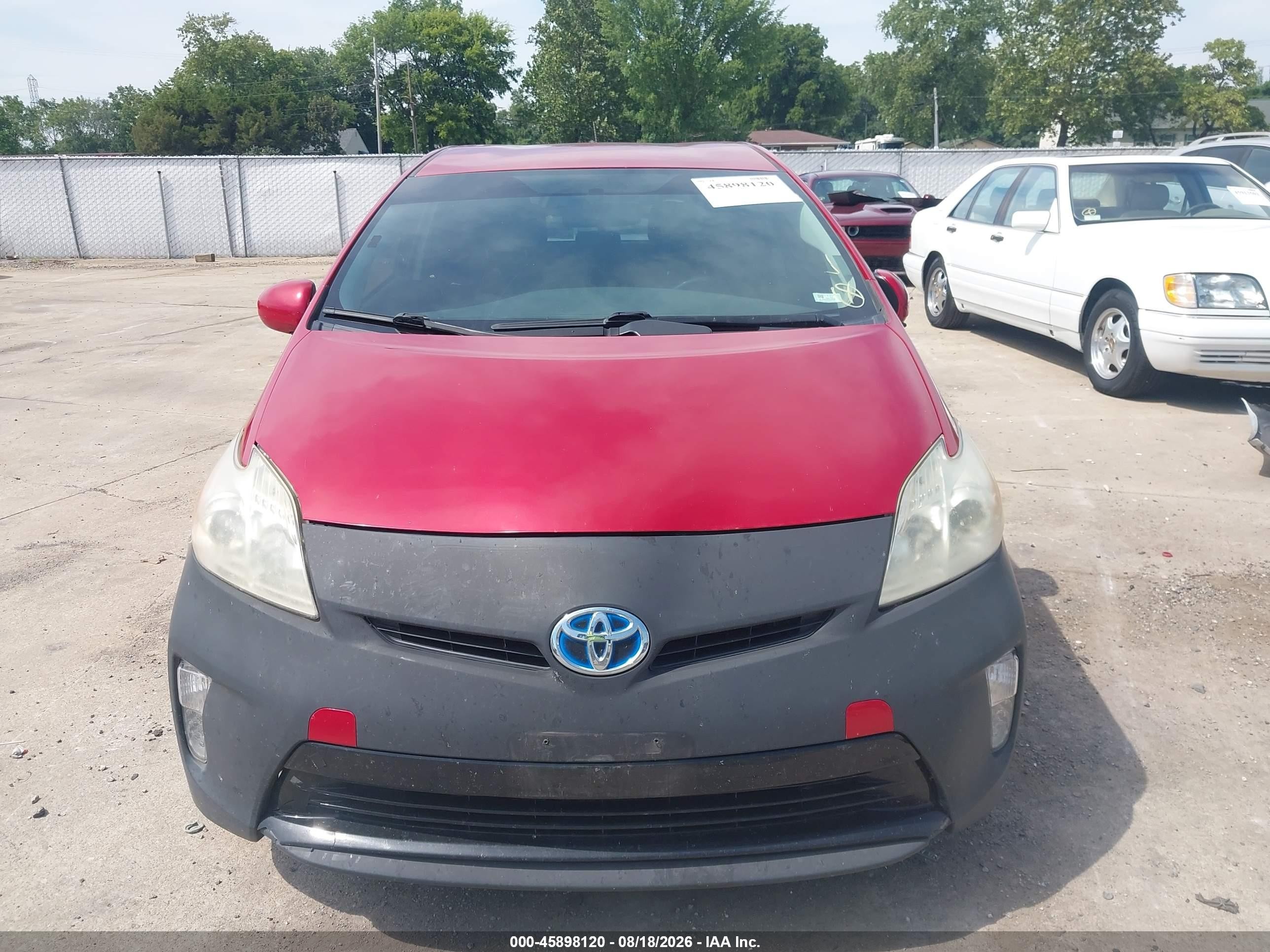 2013 Toyota Prius Three Red vin: JTDKN3DU7D0342706