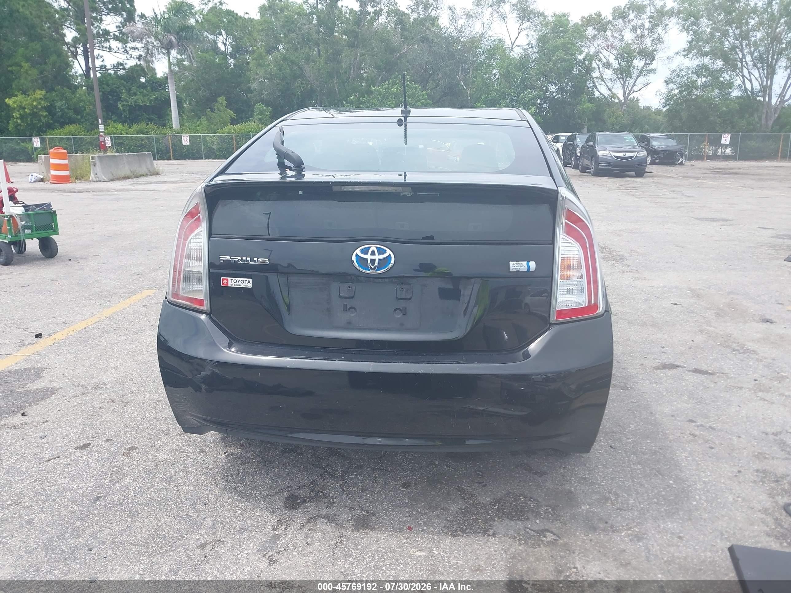 2013 Toyota Prius Two Черный vin: JTDKN3DU7D0346366