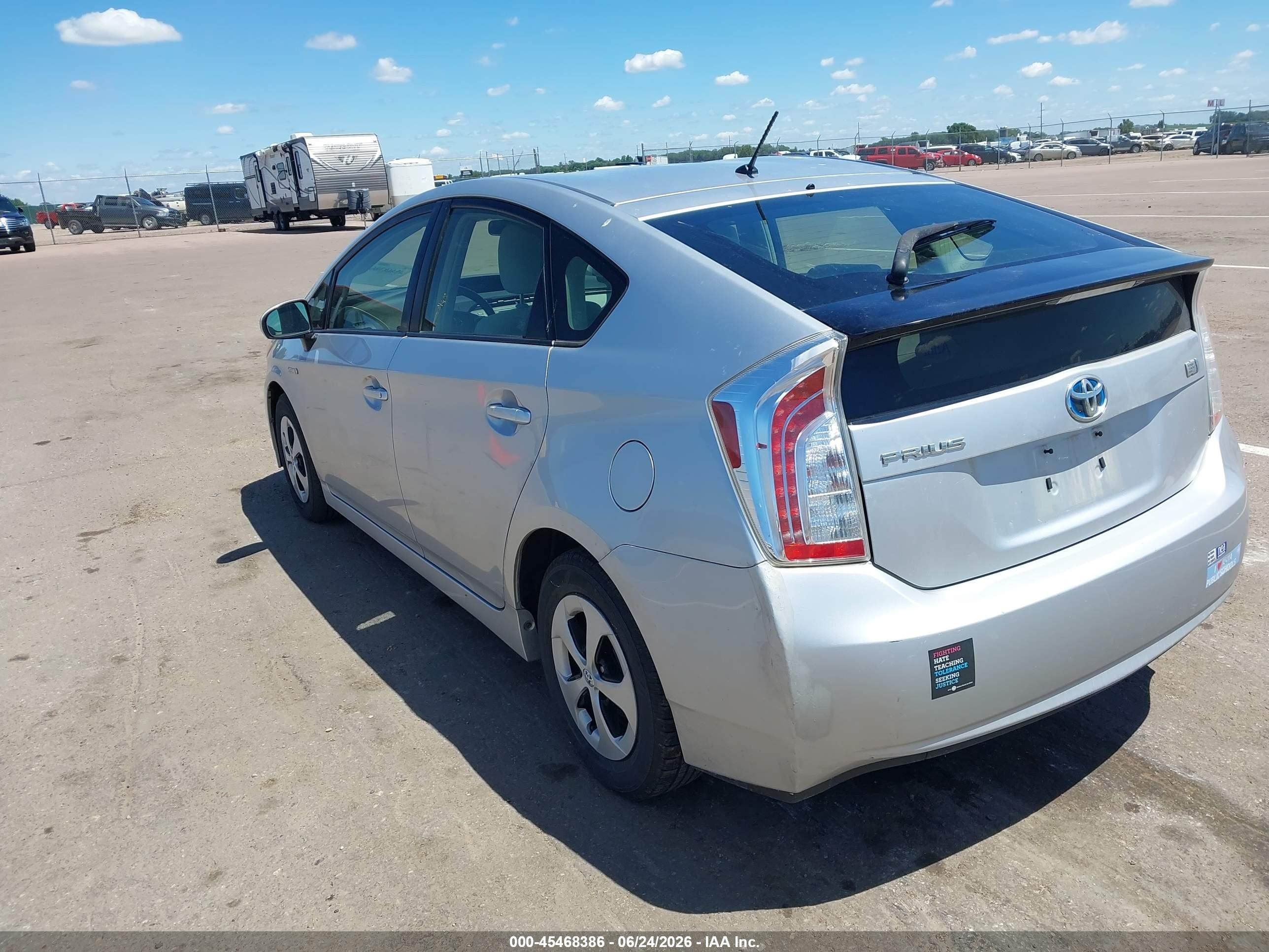 2013 Toyota Prius Two Silver vin: JTDKN3DU7D0349428