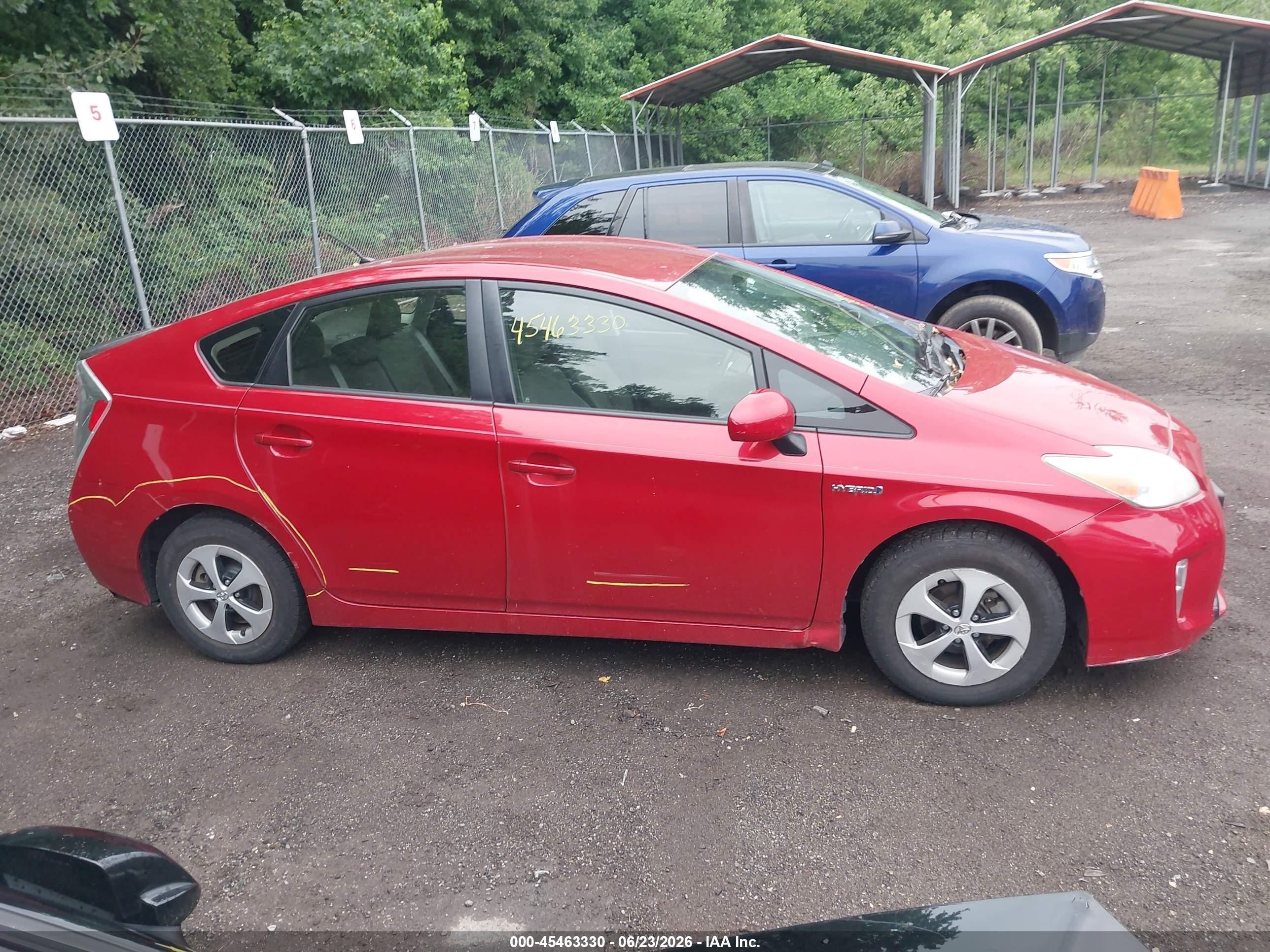 2013 Toyota Prius Two Red vin: JTDKN3DU7D1618585
