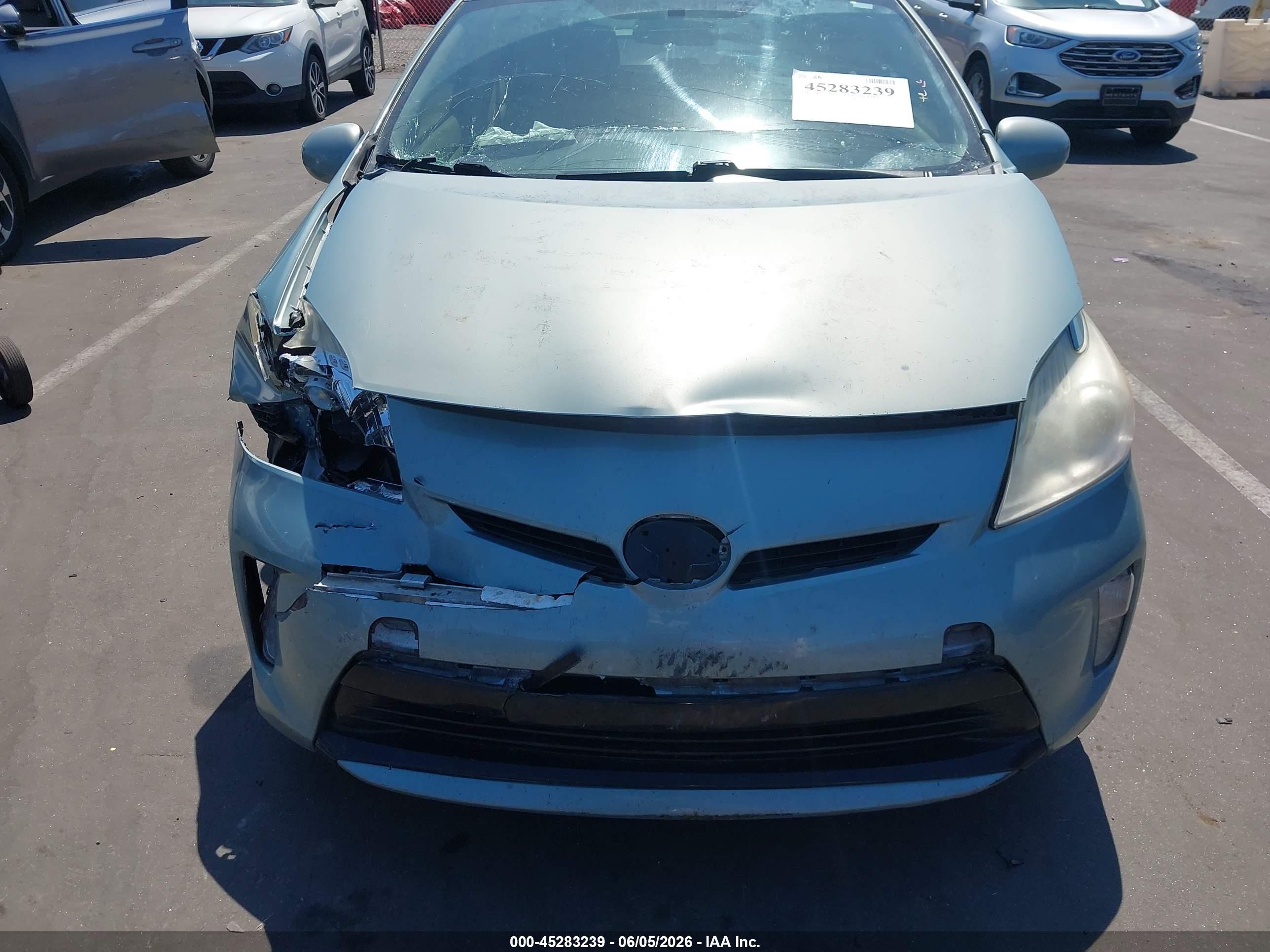 2013 Toyota Prius Two Light Blue vin: JTDKN3DU7D1650663