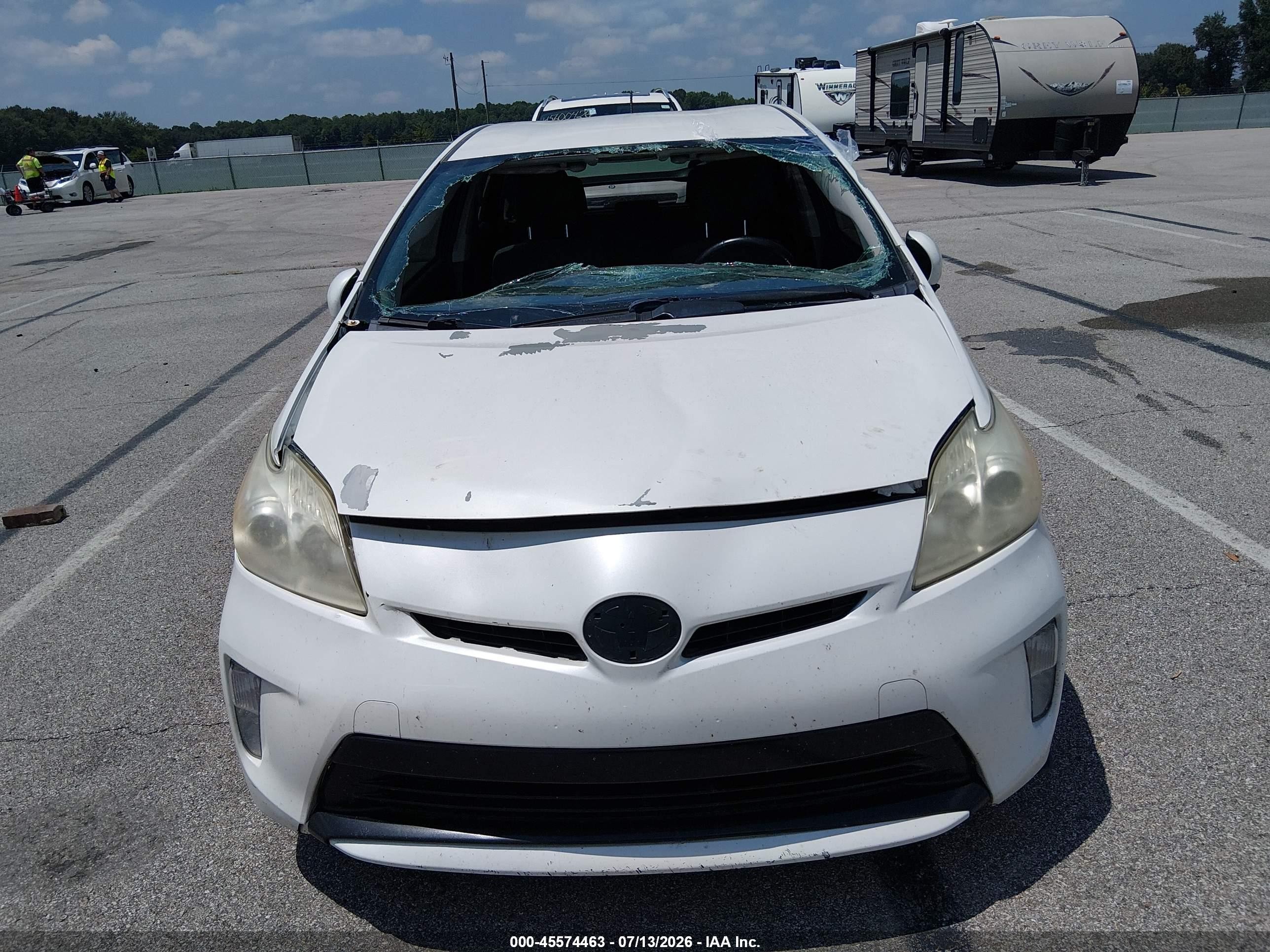 2013 Toyota Prius Three Se White vin: JTDKN3DU7D5591140