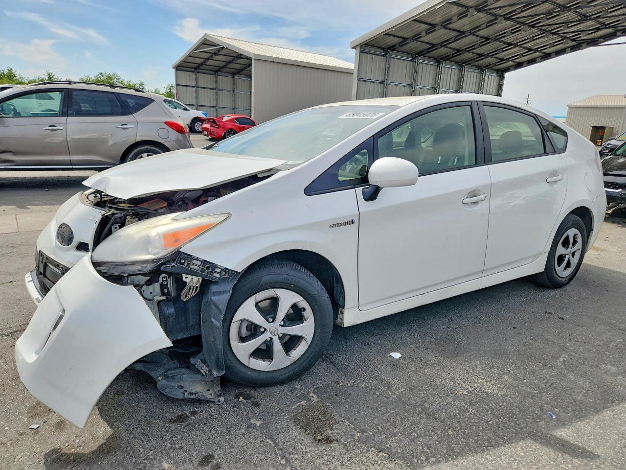 2013 Toyota Prius Three White vin: JTDKN3DU7D5684983