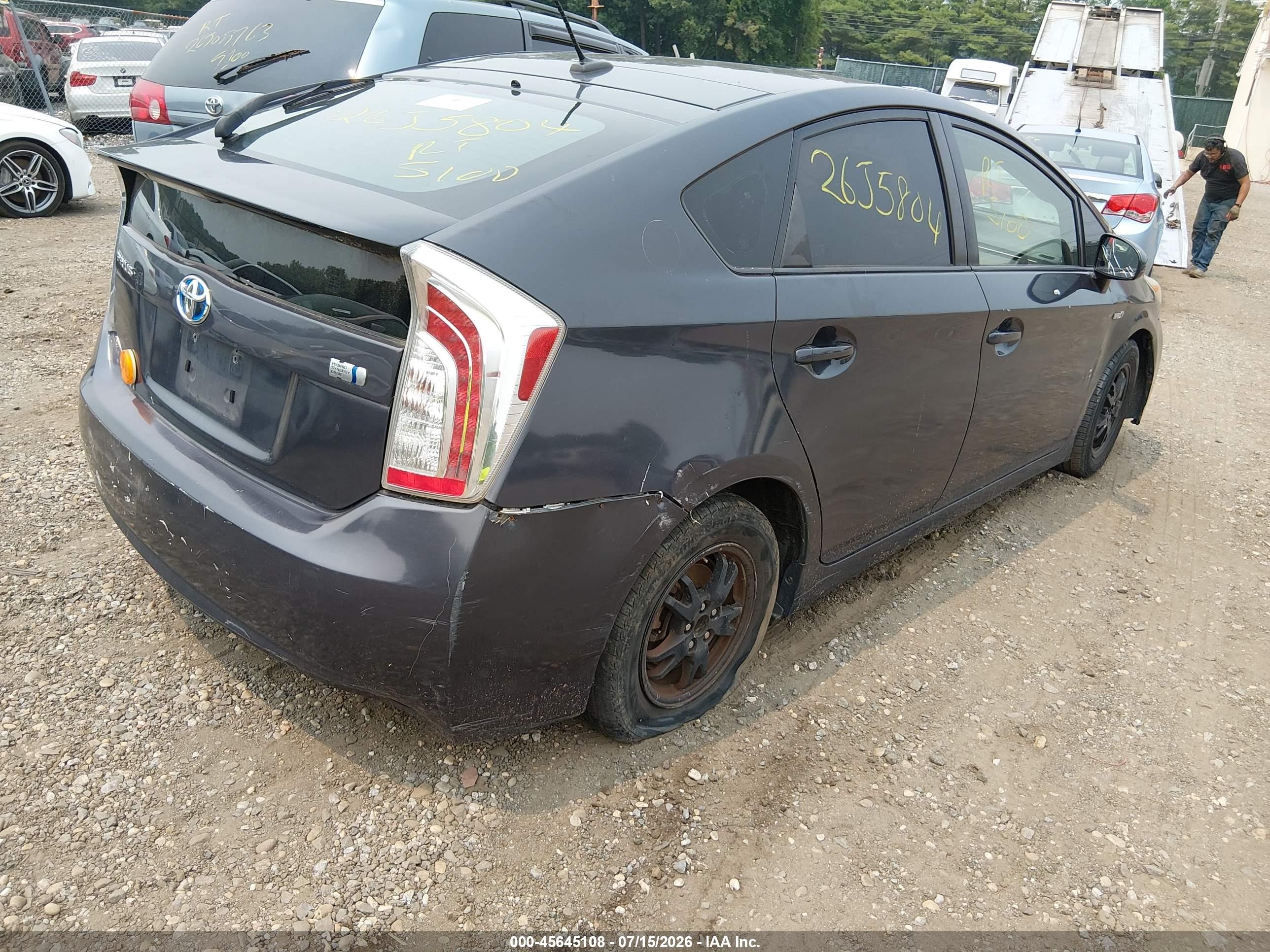 2015 Toyota Prius Three Gray vin: JTDKN3DU7F0395294