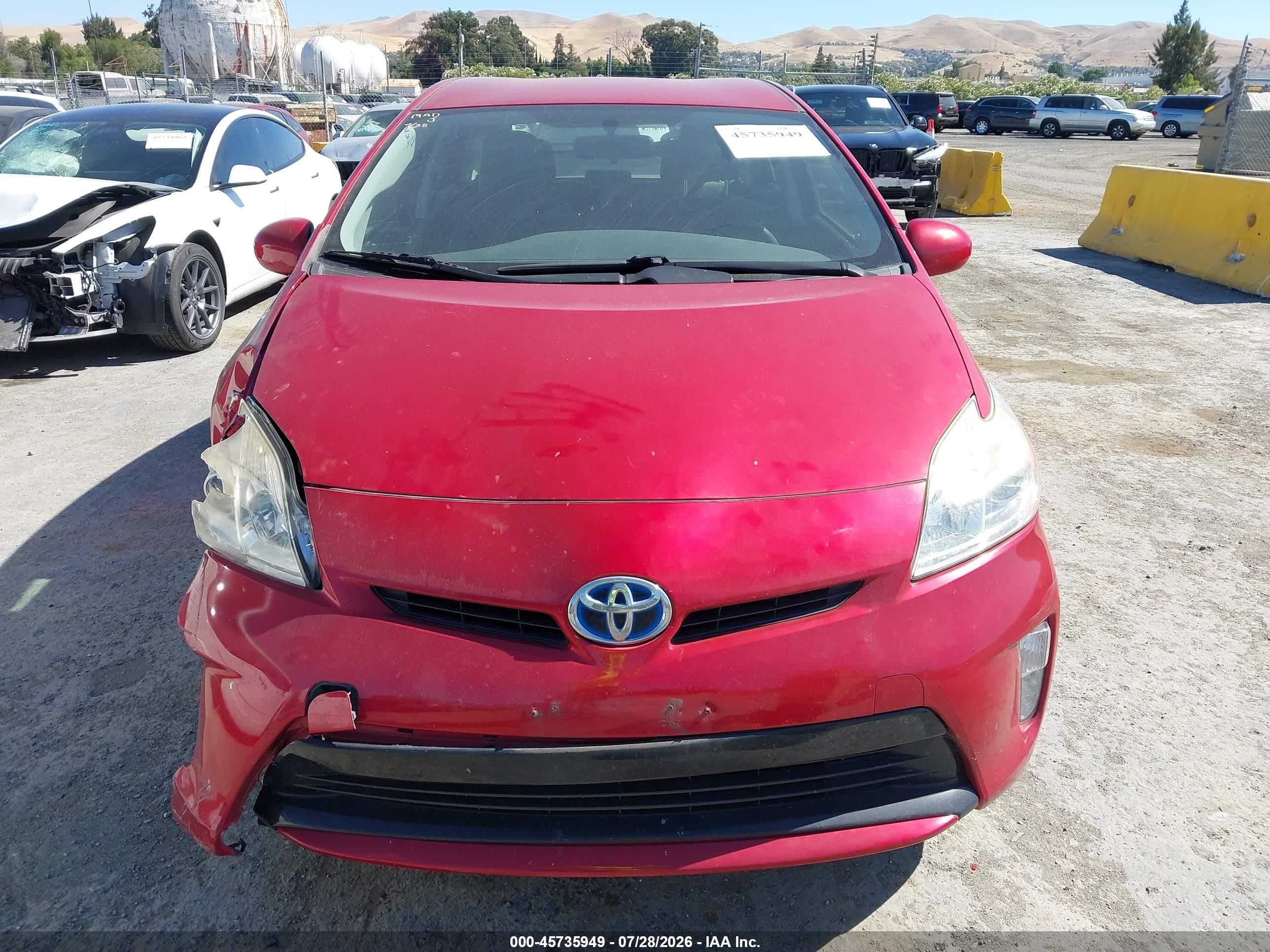 2015 Toyota Prius Three Красный vin: JTDKN3DU7F0430352