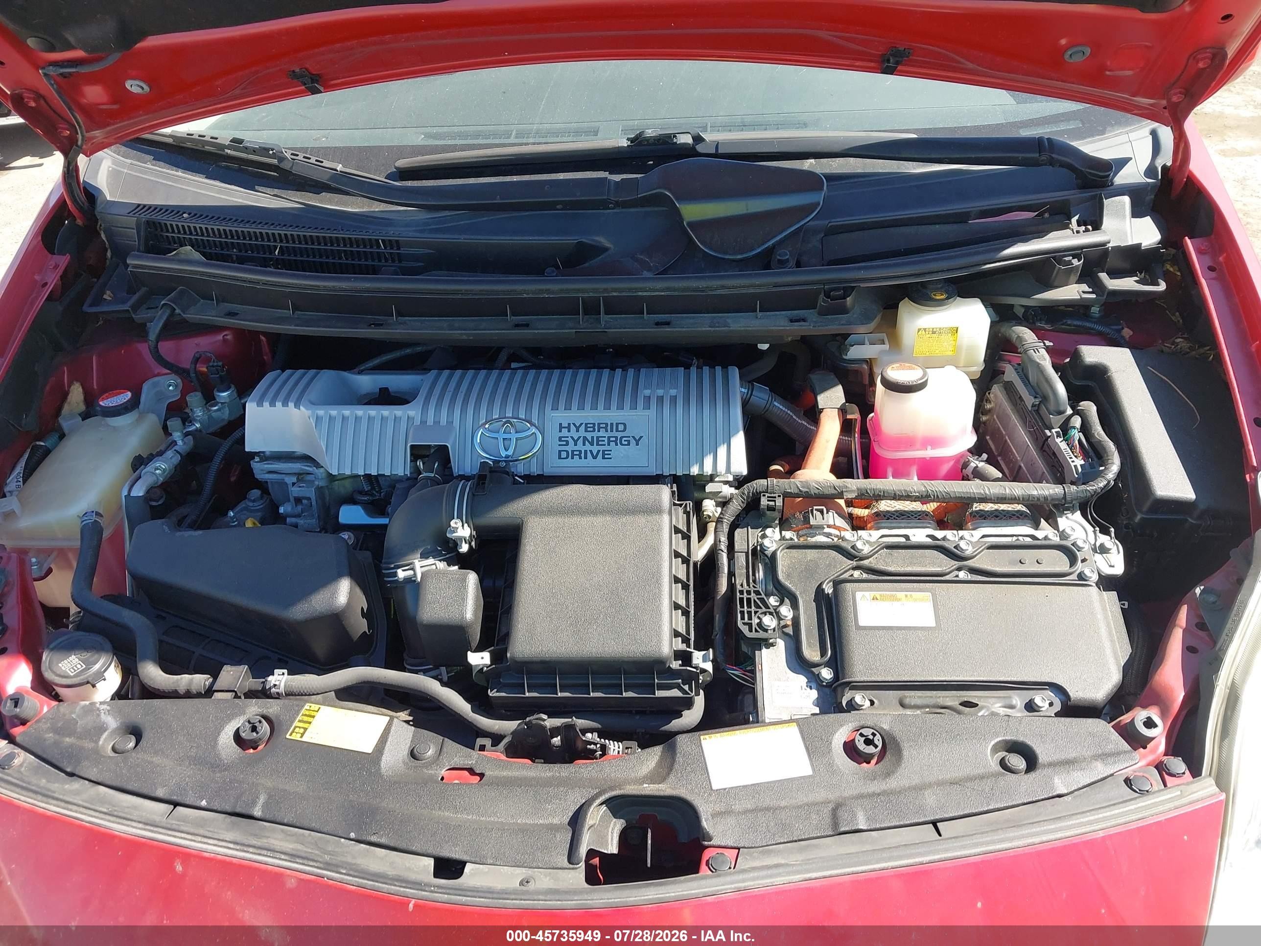 2015 Toyota Prius Three Красный vin: JTDKN3DU7F0430352