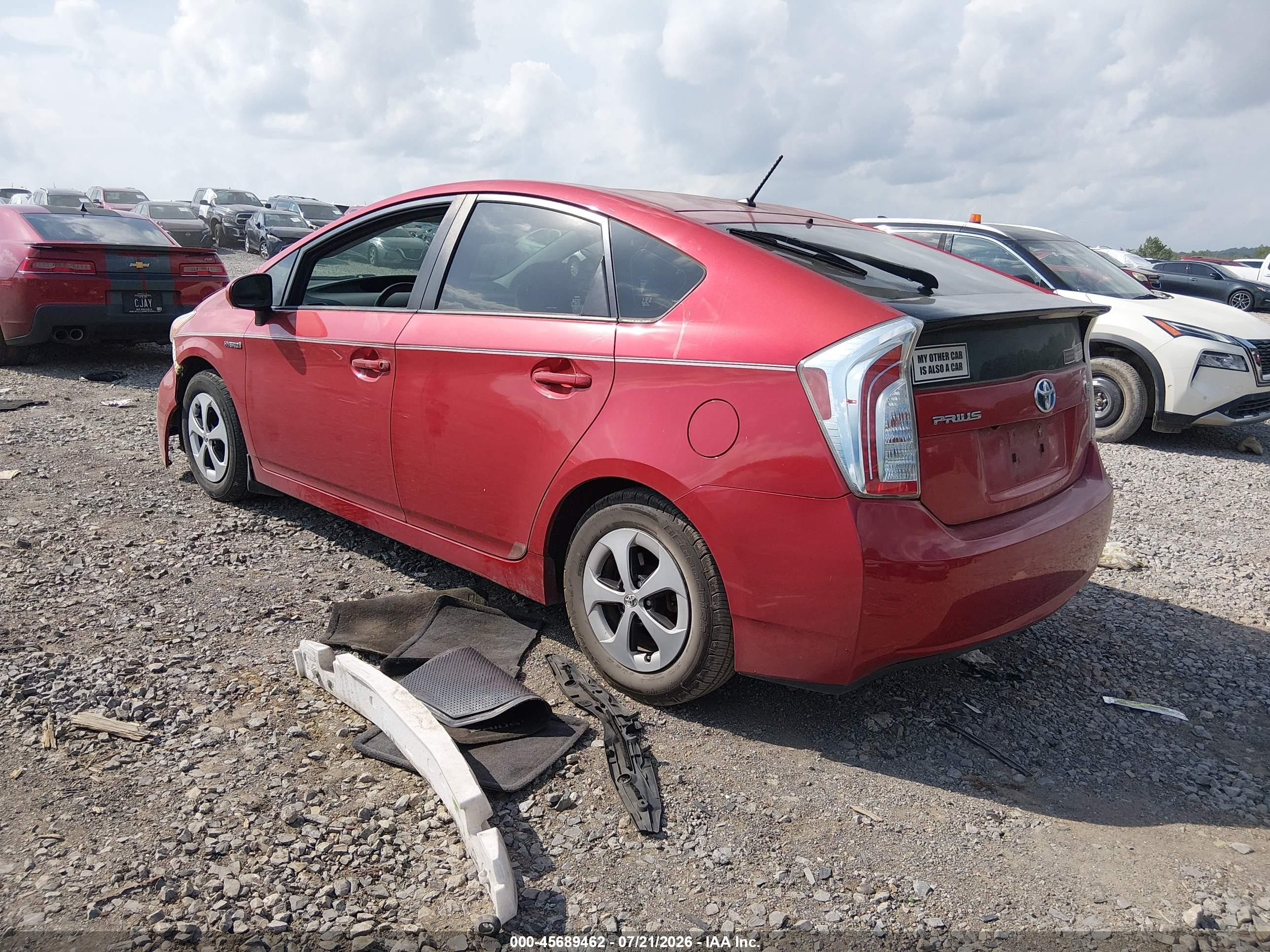 2015 Toyota Prius Two Red vin: JTDKN3DU7F1886197