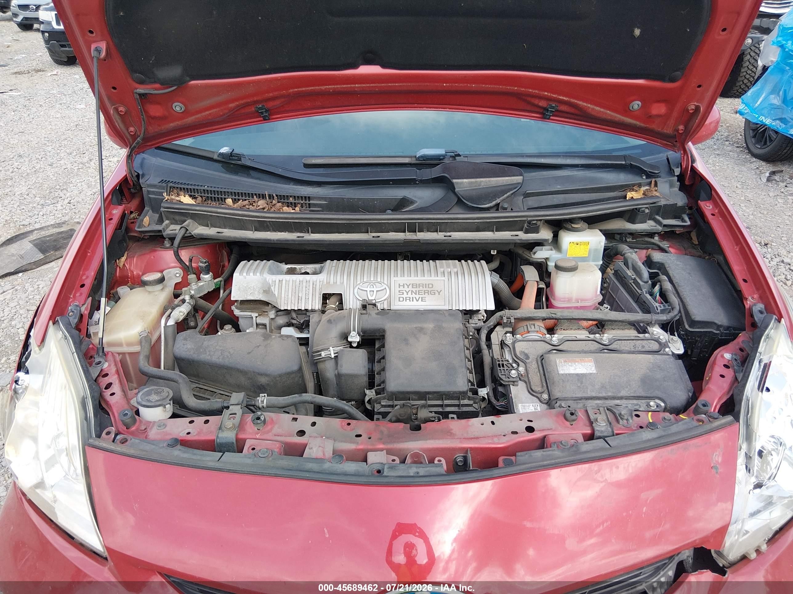 2015 Toyota Prius Two Red vin: JTDKN3DU7F1886197