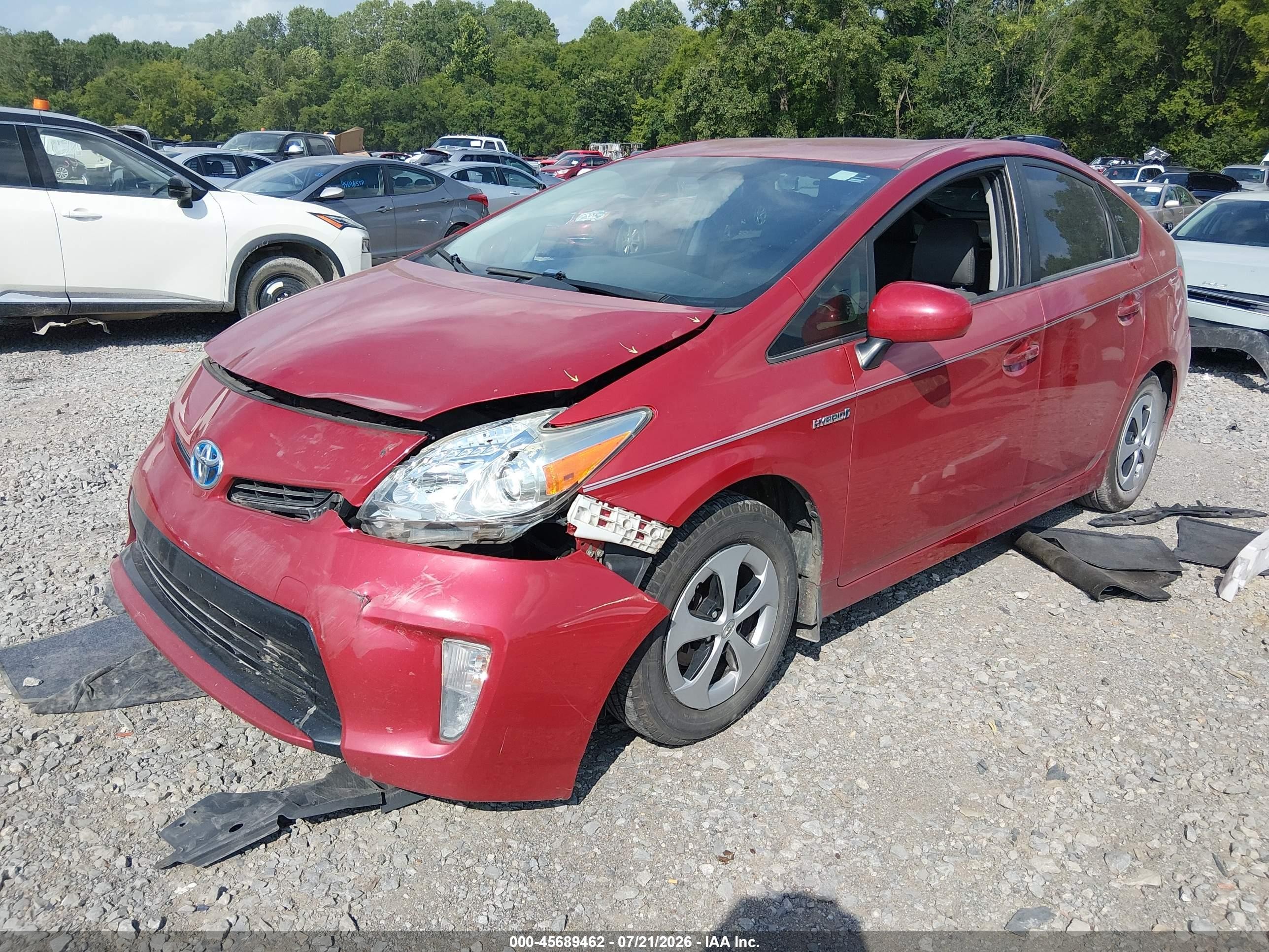 2015 Toyota Prius Two Red vin: JTDKN3DU7F1886197
