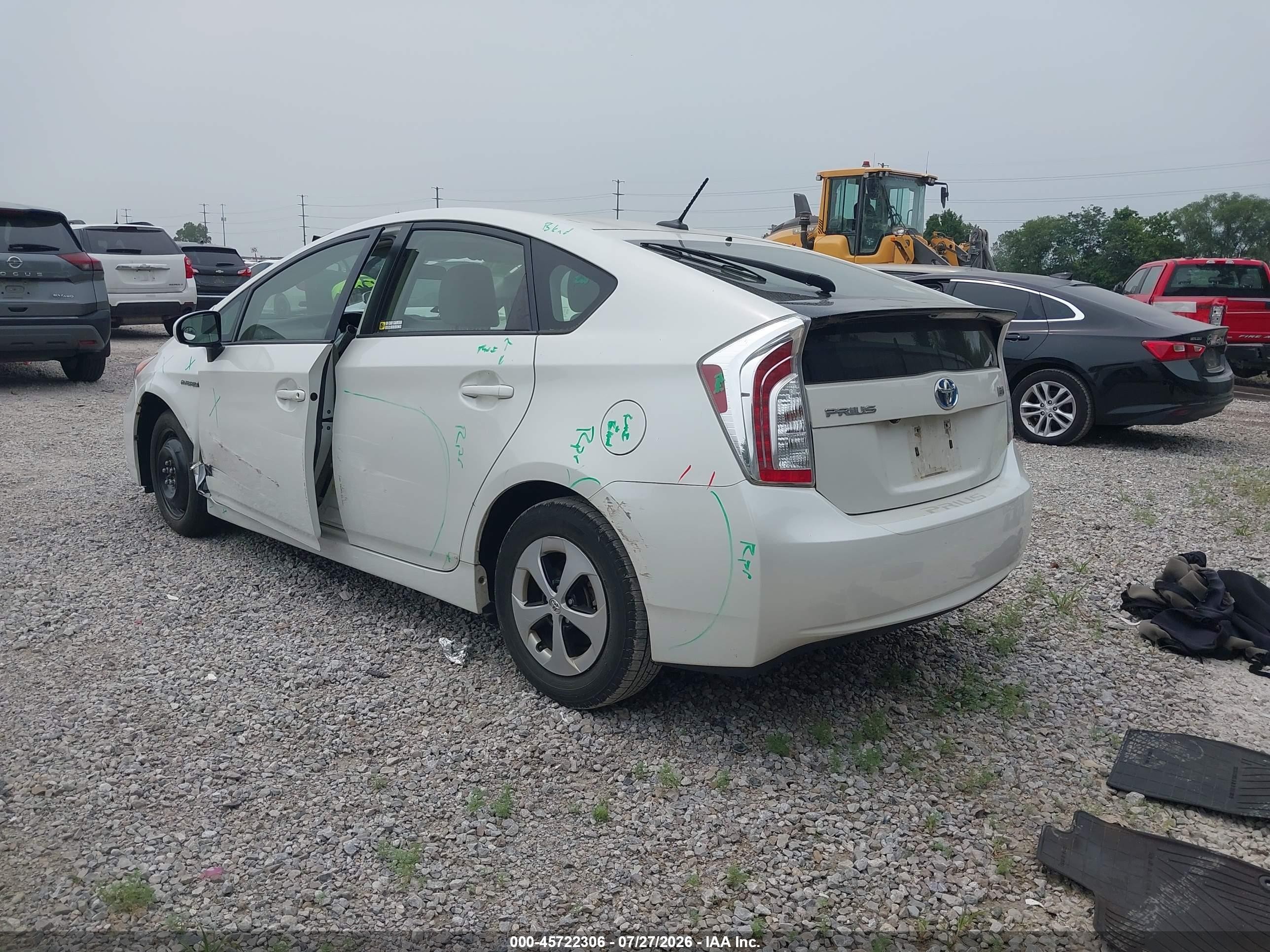 2015 Toyota Prius Three White vin: JTDKN3DU7F1898527