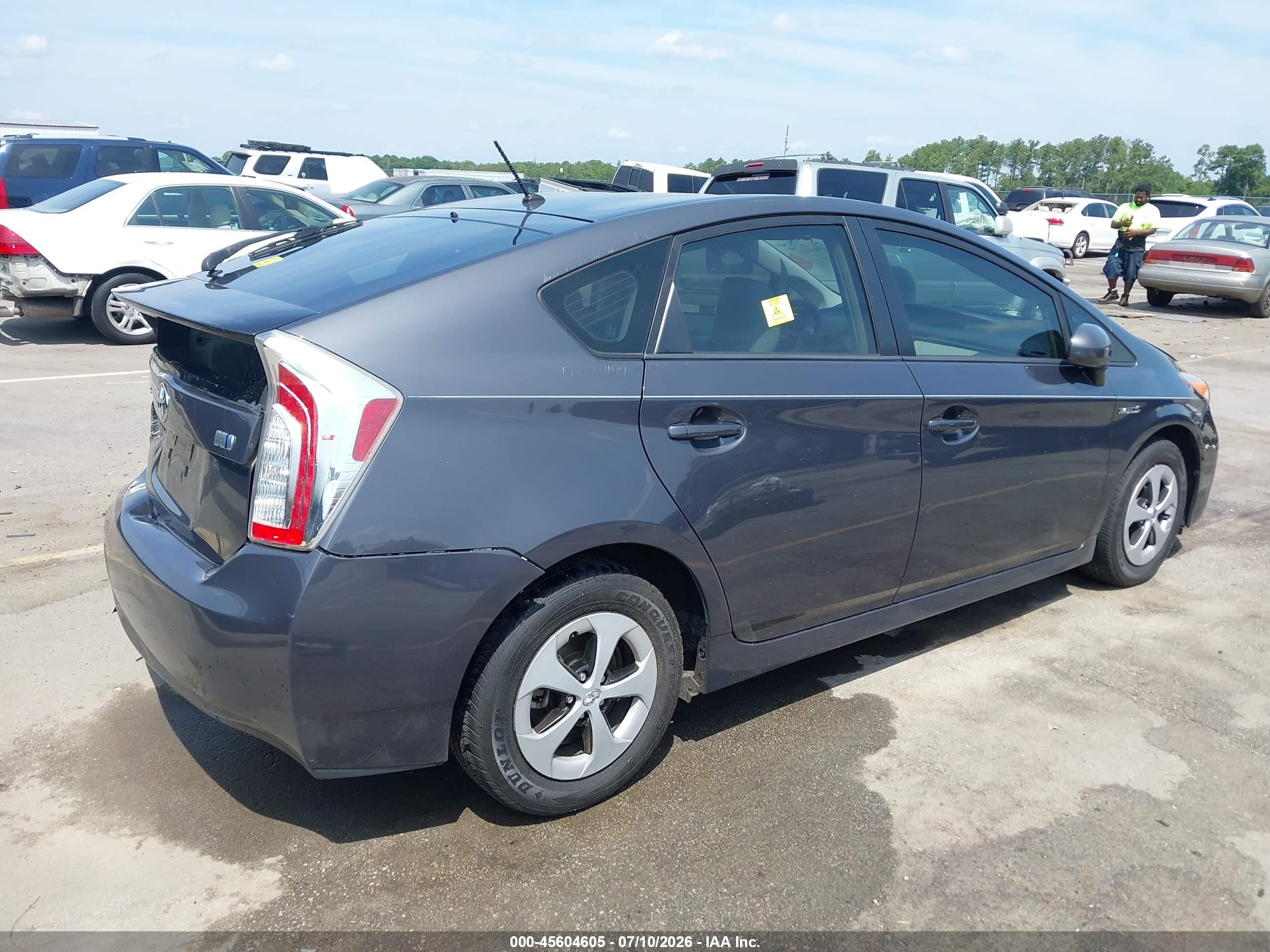 2015 Toyota Prius Two Gray vin: JTDKN3DU7F1907744