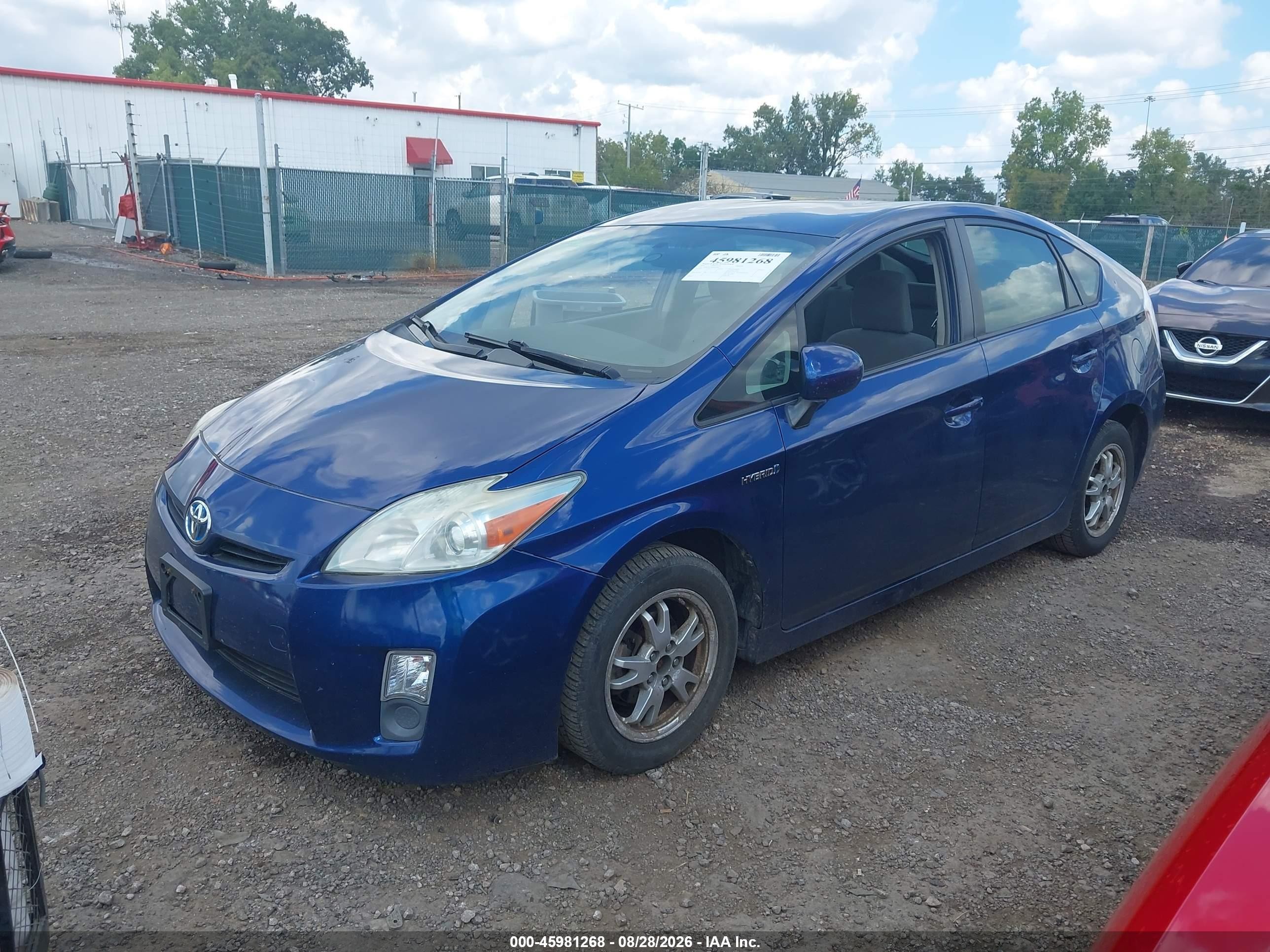 2010 Toyota Prius Ii Blue vin: JTDKN3DU8A0161822