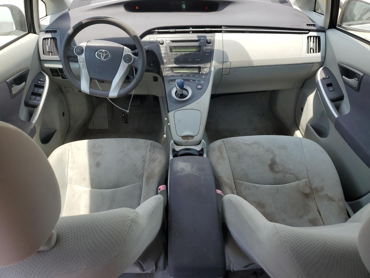 2010 Toyota Prius Iii White vin: JTDKN3DU8A1308232 Damage: Left Front Seat Cushion, Stained, Permanent