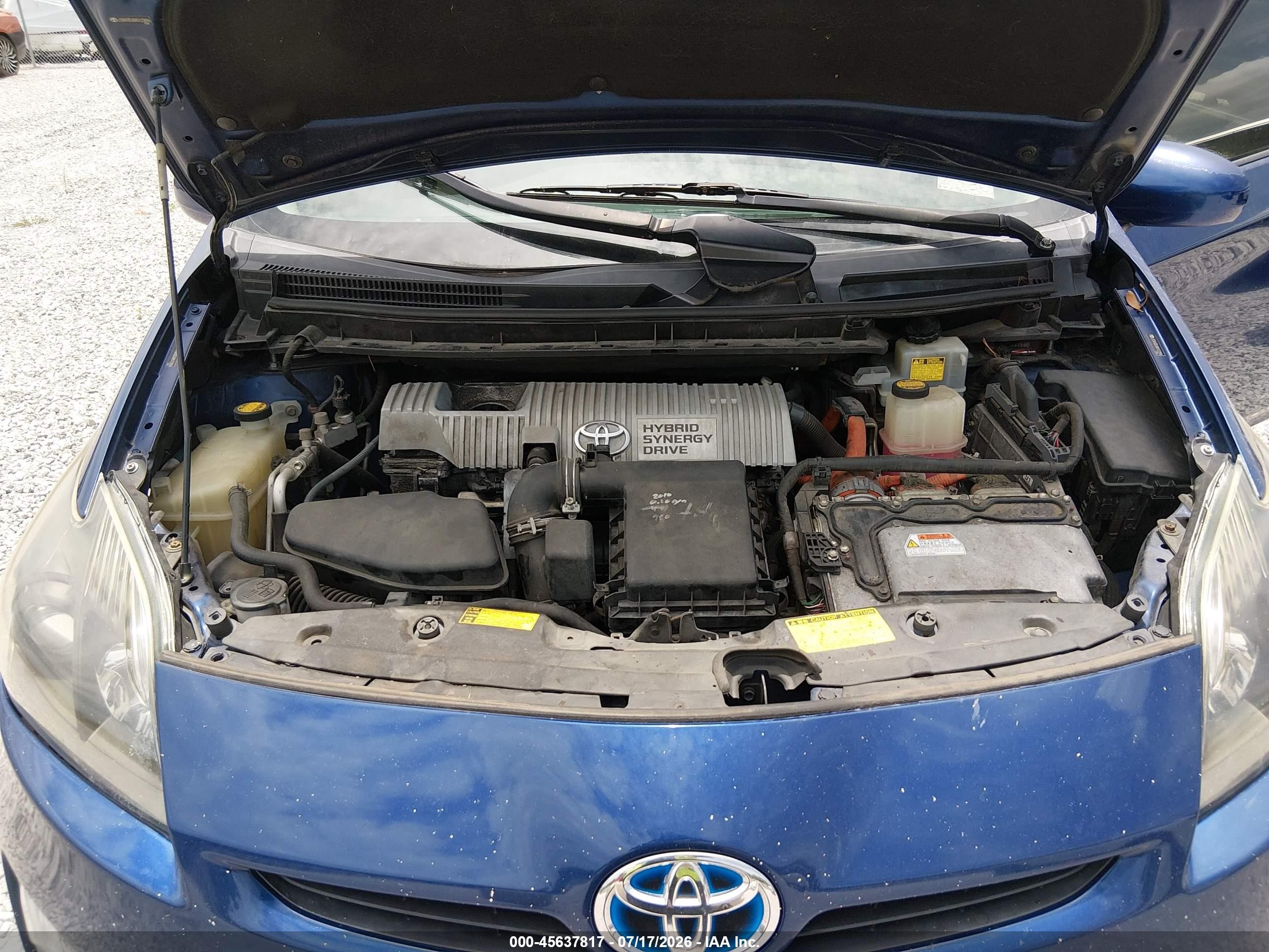 2010 Toyota Prius Ii Blue vin: JTDKN3DU8A5123896