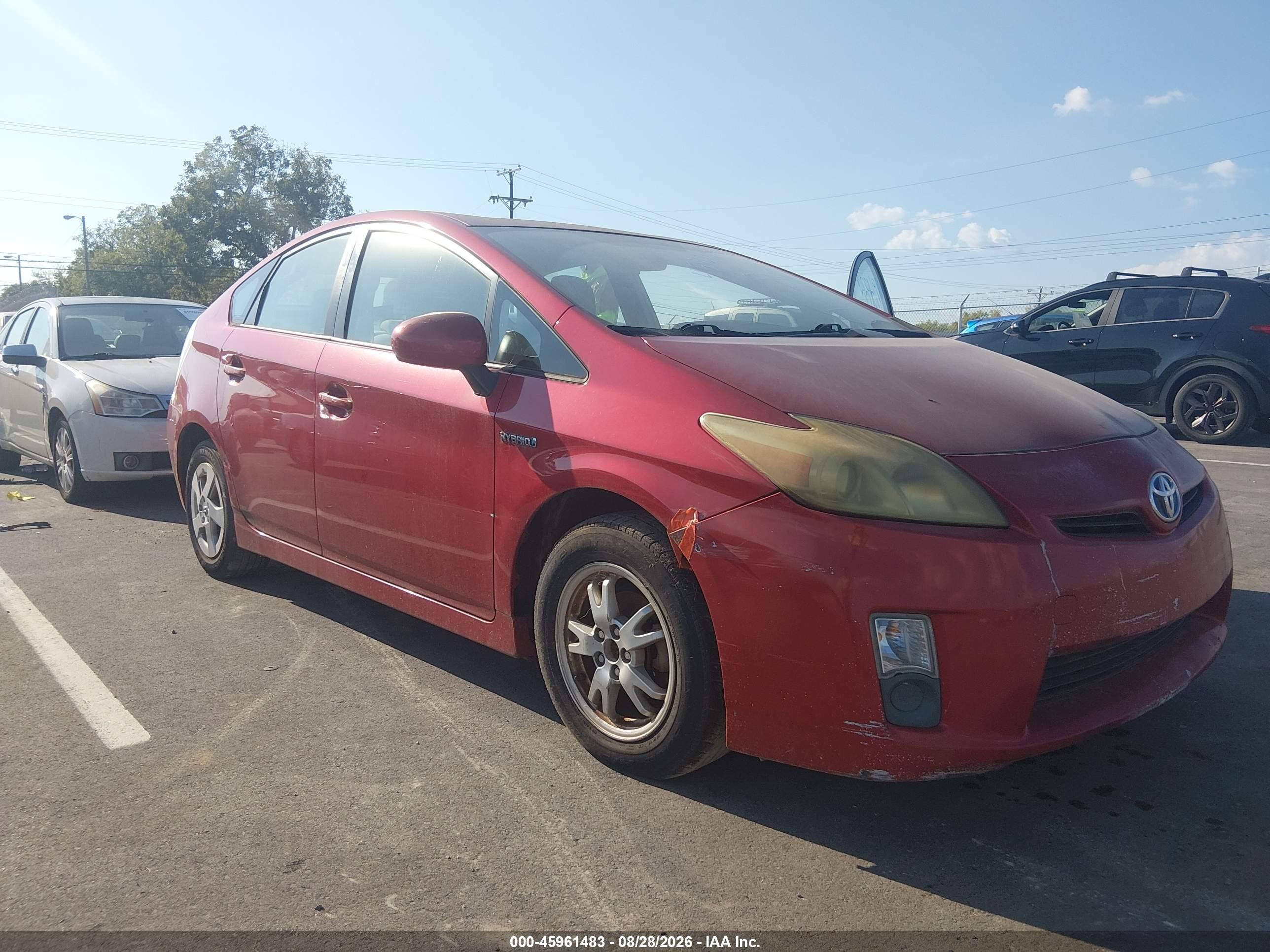 2011 Toyota Prius Two Red vin: JTDKN3DU8B0247472