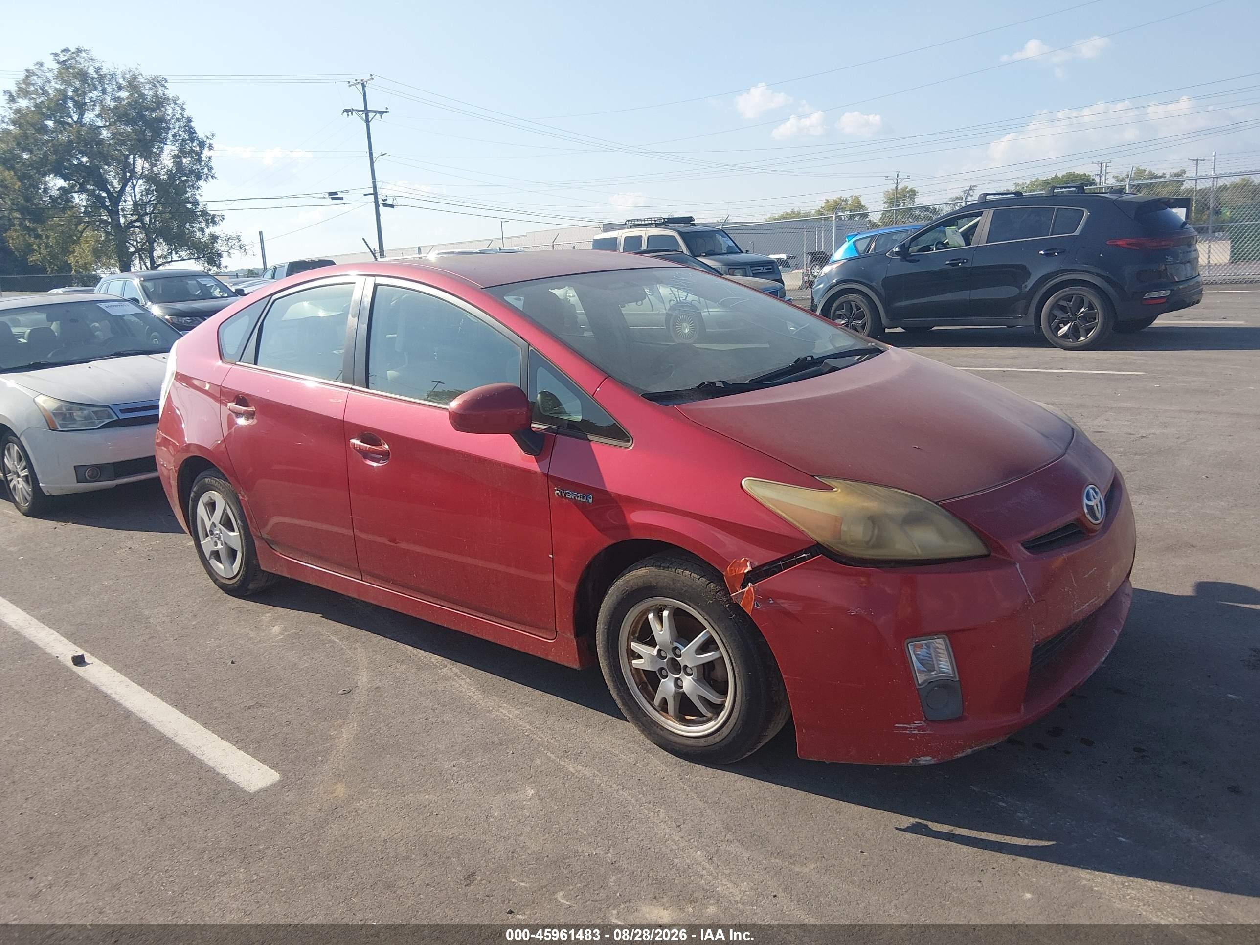 2011 Toyota Prius Two Red vin: JTDKN3DU8B0247472