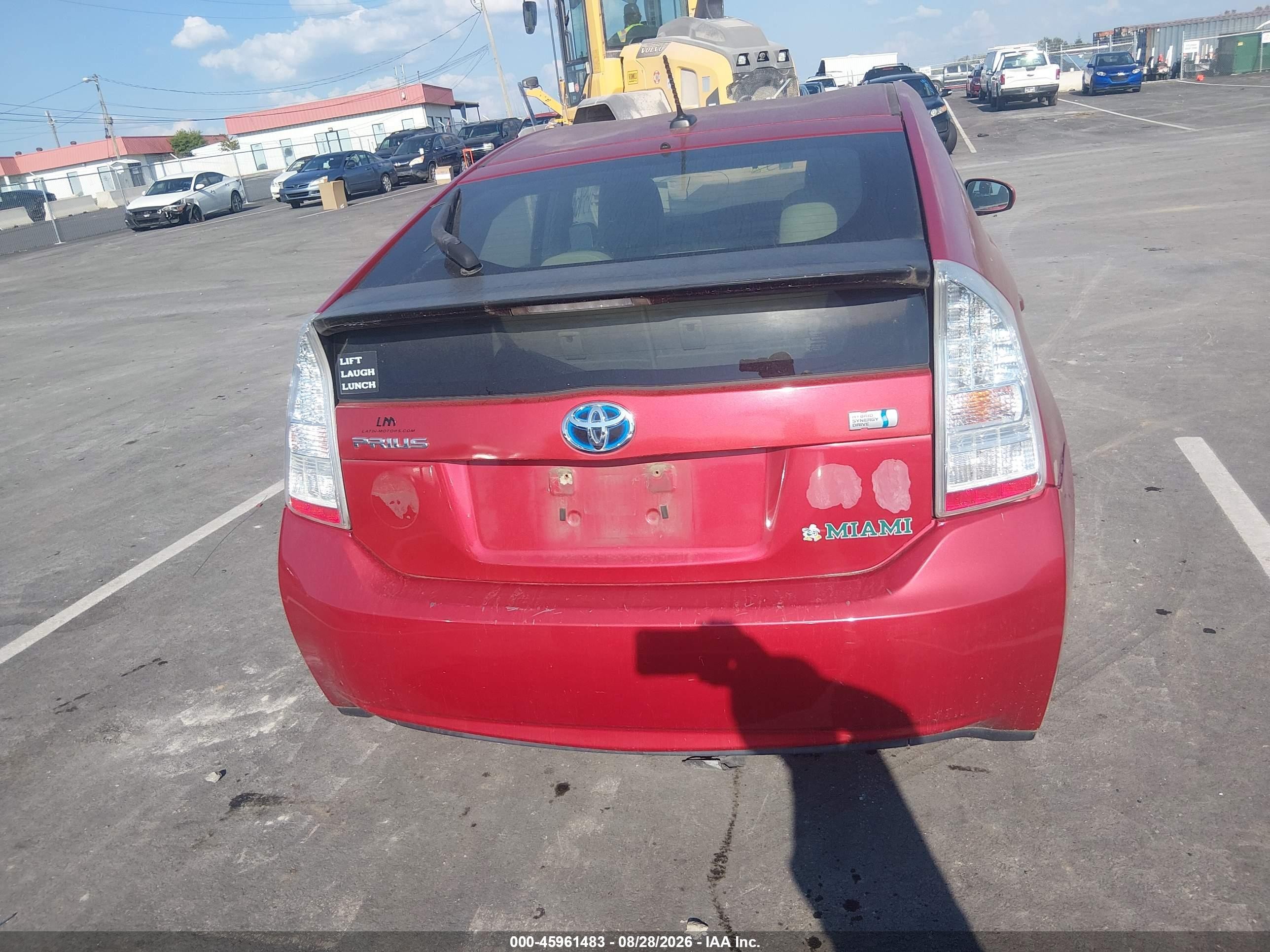 2011 Toyota Prius Two Red vin: JTDKN3DU8B0247472