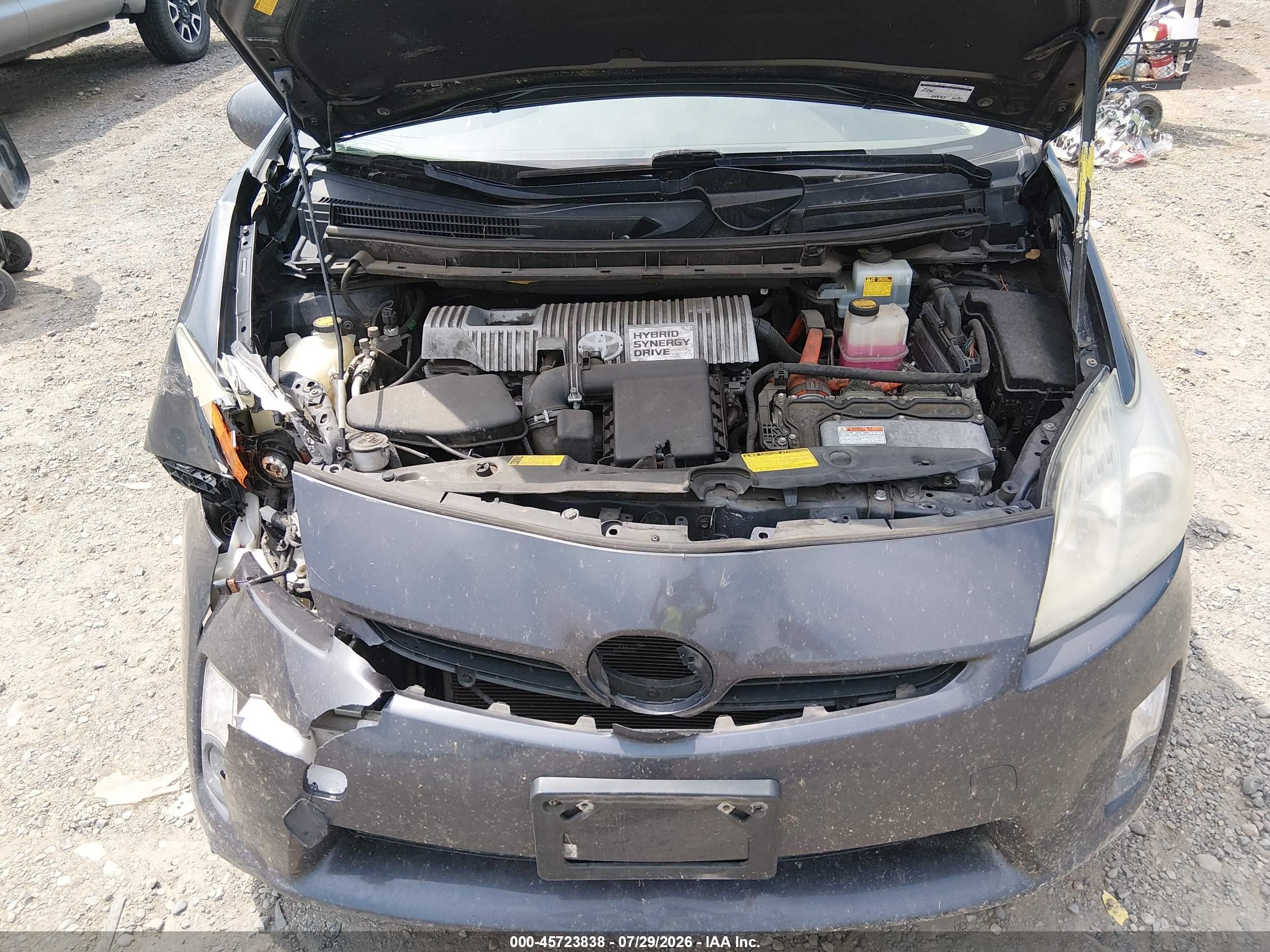 2011 Toyota Prius Two Серый vin: JTDKN3DU8B0252784