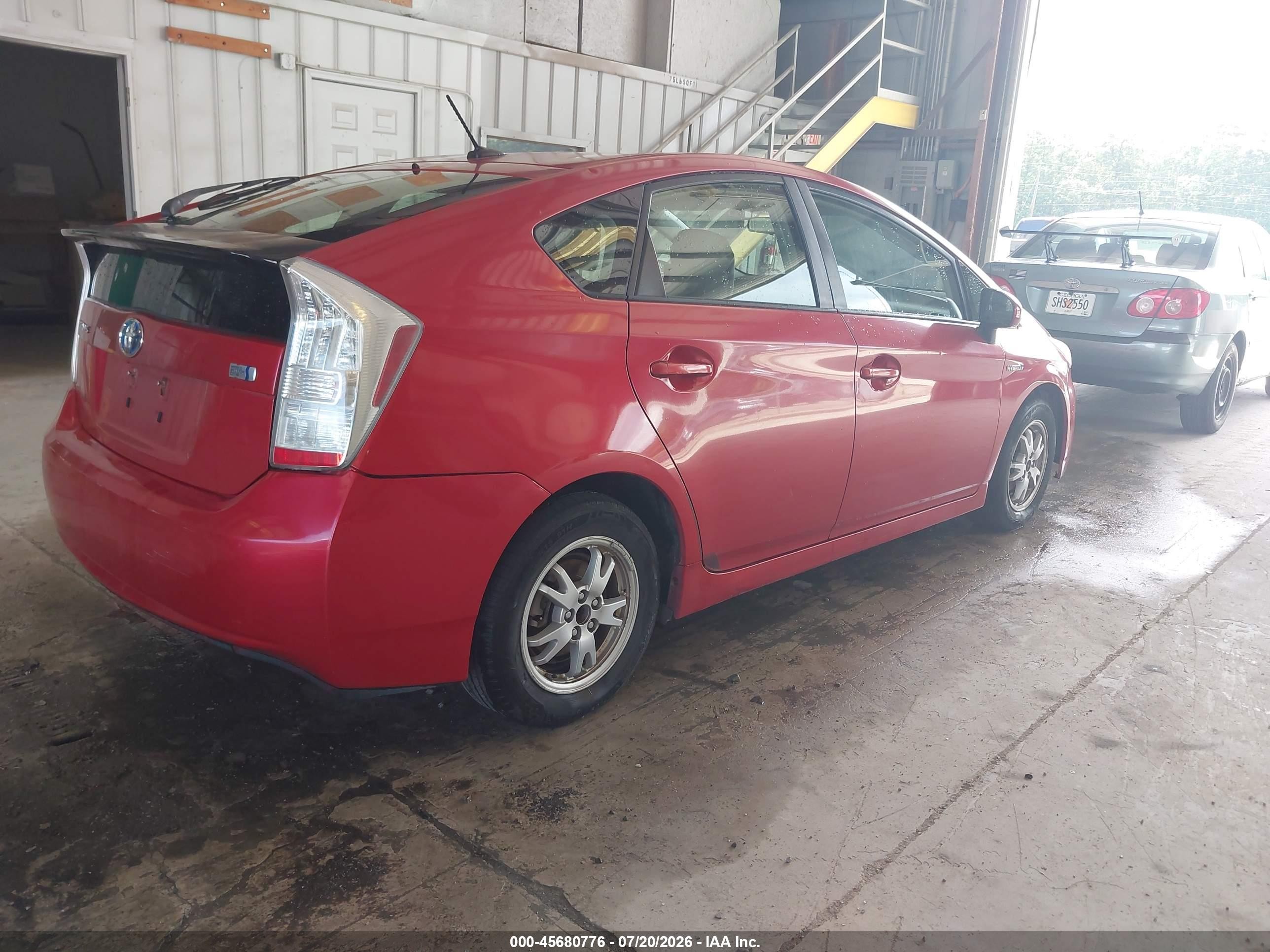 2011 Toyota Prius Two Red vin: JTDKN3DU8B5373494