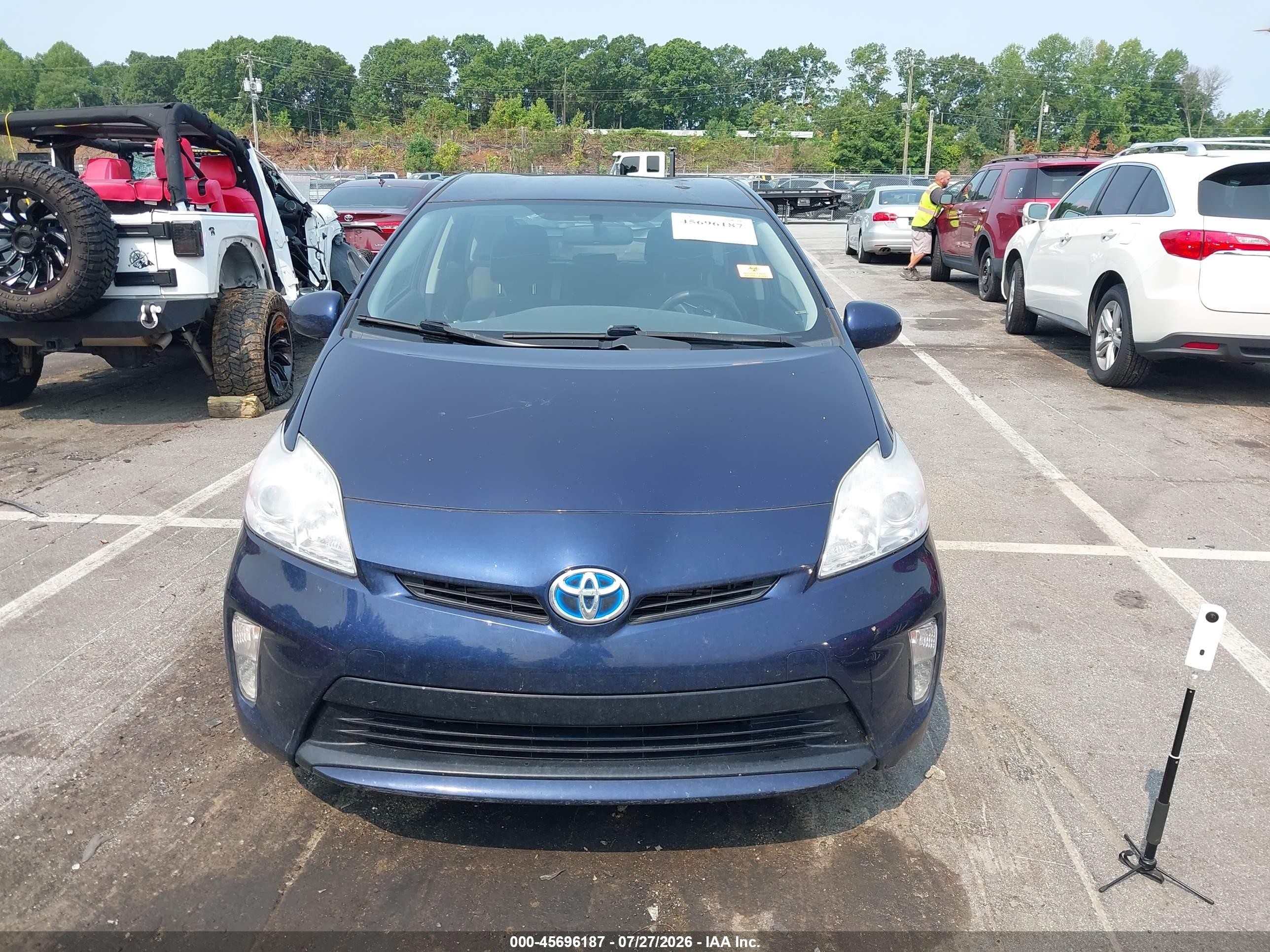 2012 Toyota Prius Two Синий vin: JTDKN3DU8C0333656
