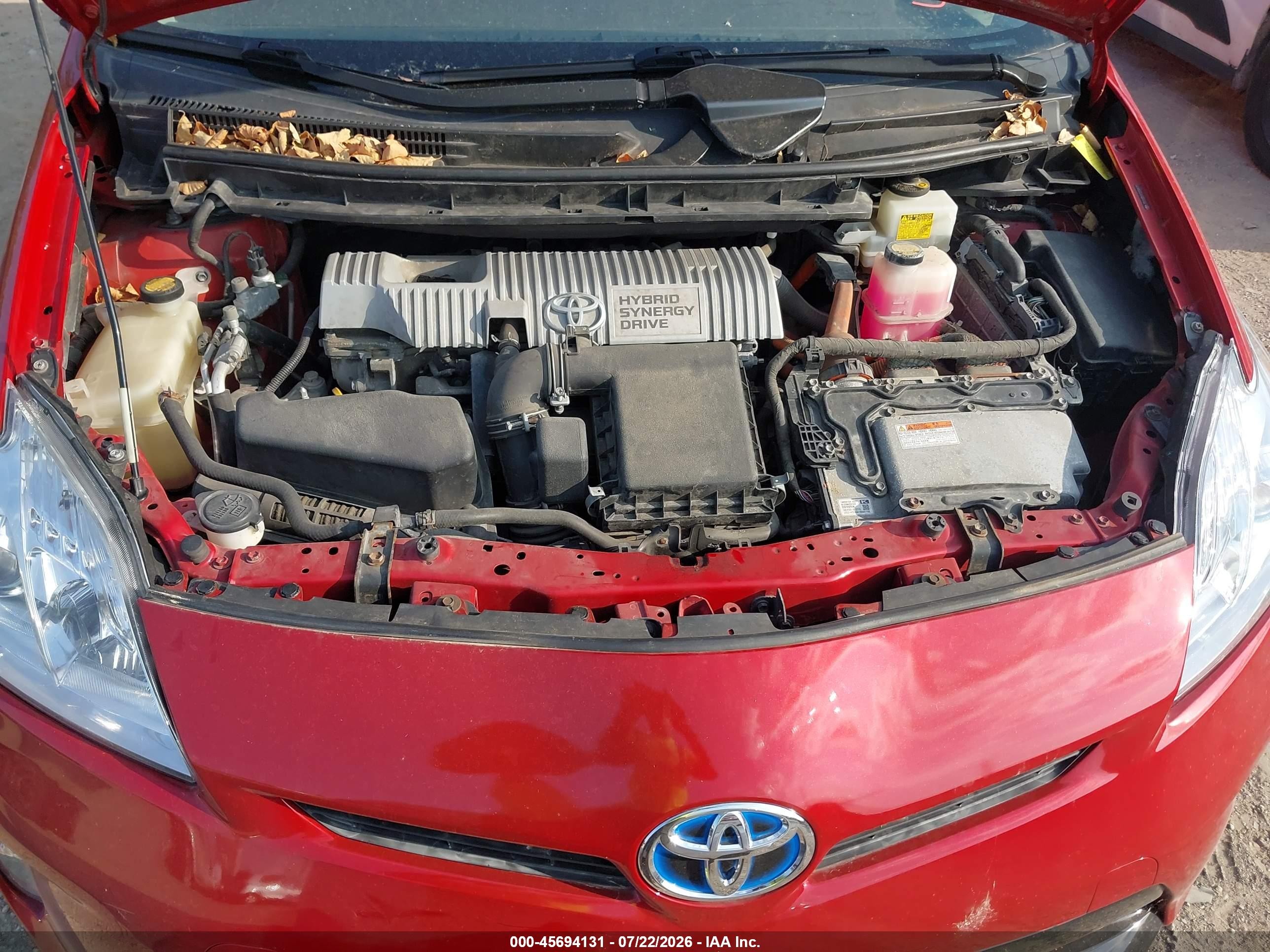 2012 Toyota Prius Two Red vin: JTDKN3DU8C0334970