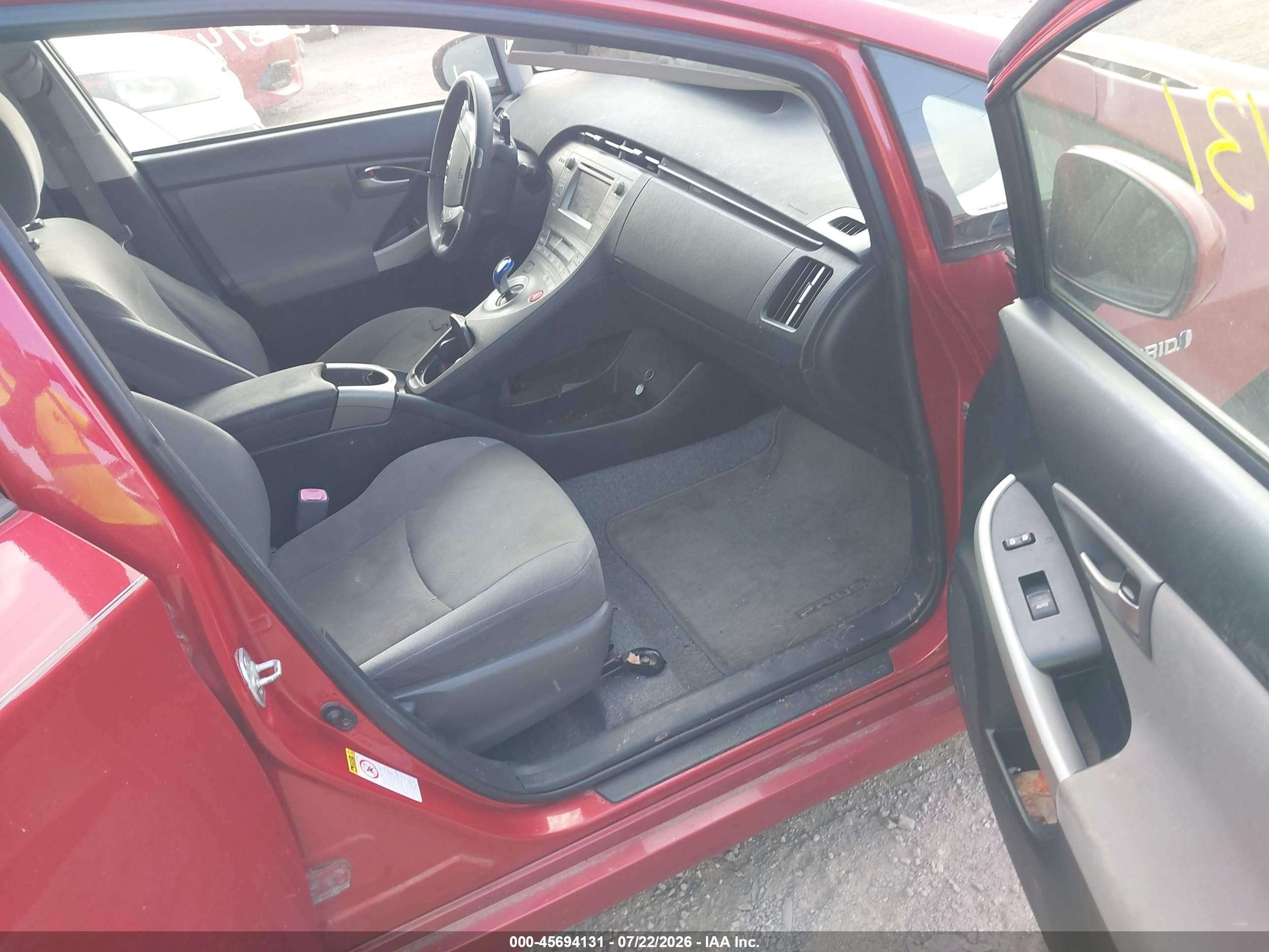 2012 Toyota Prius Two Red vin: JTDKN3DU8C0334970