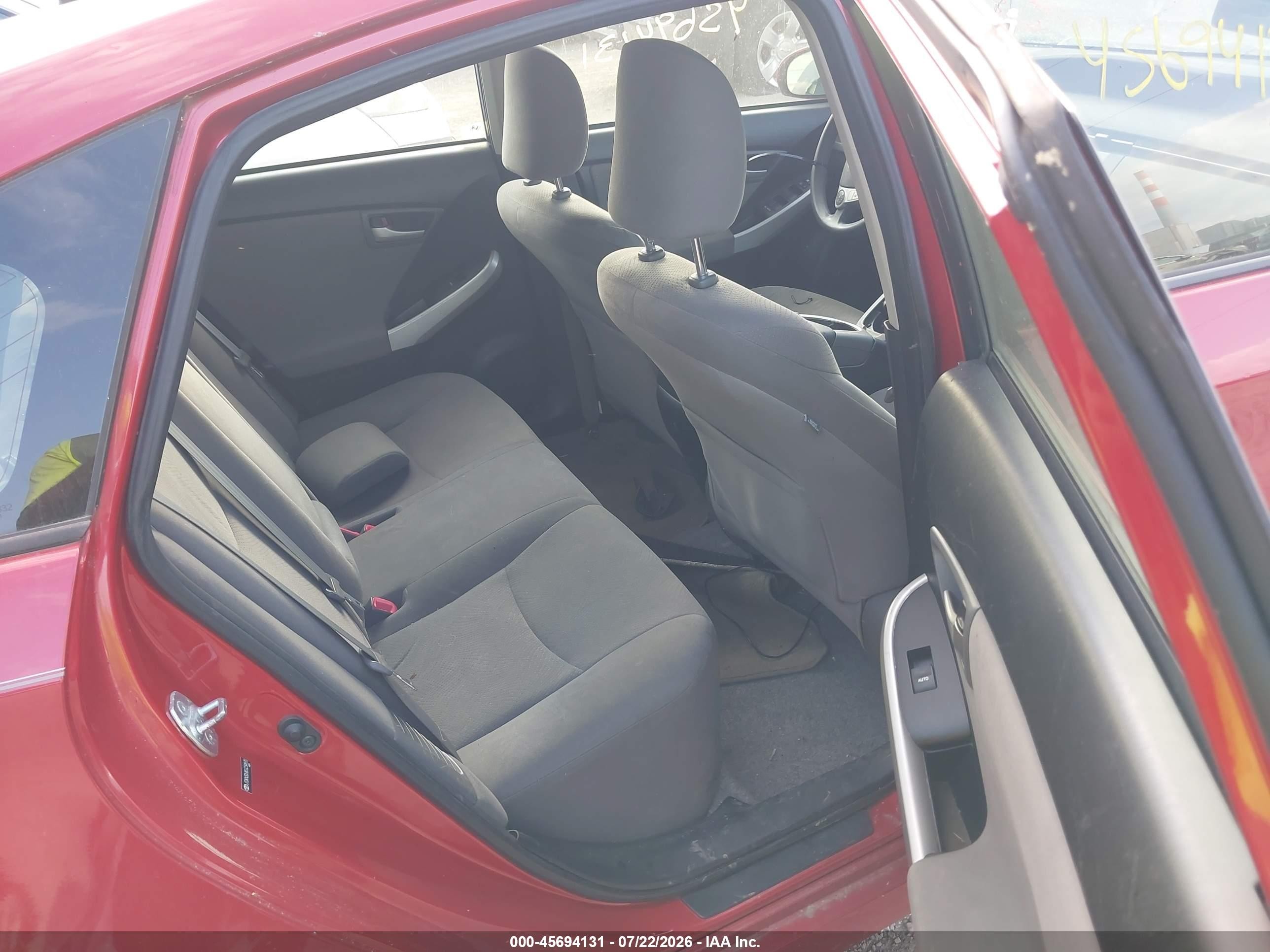 2012 Toyota Prius Two Red vin: JTDKN3DU8C0334970