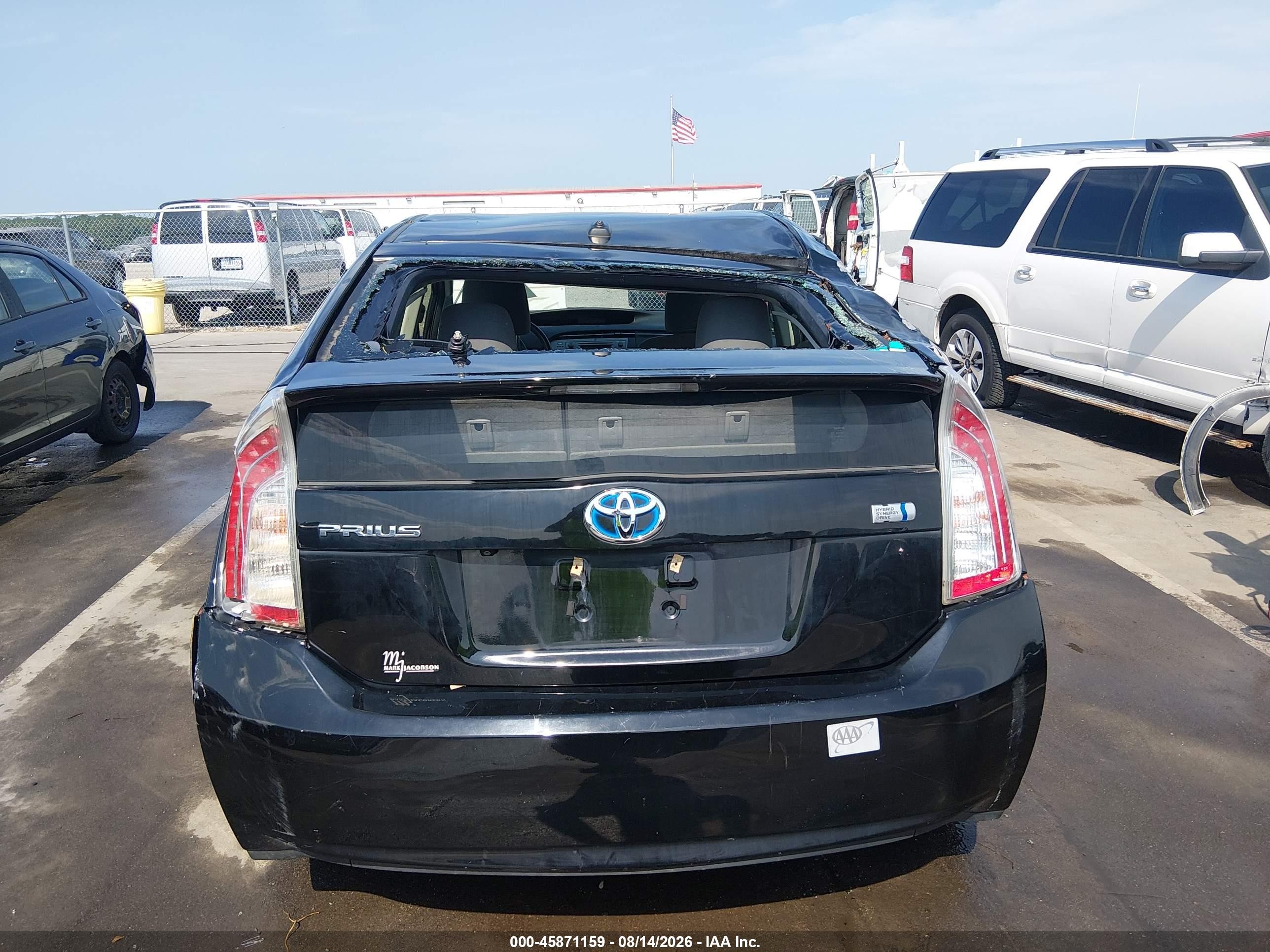 2012 Toyota Prius   Black vin: JTDKN3DU8C0336816