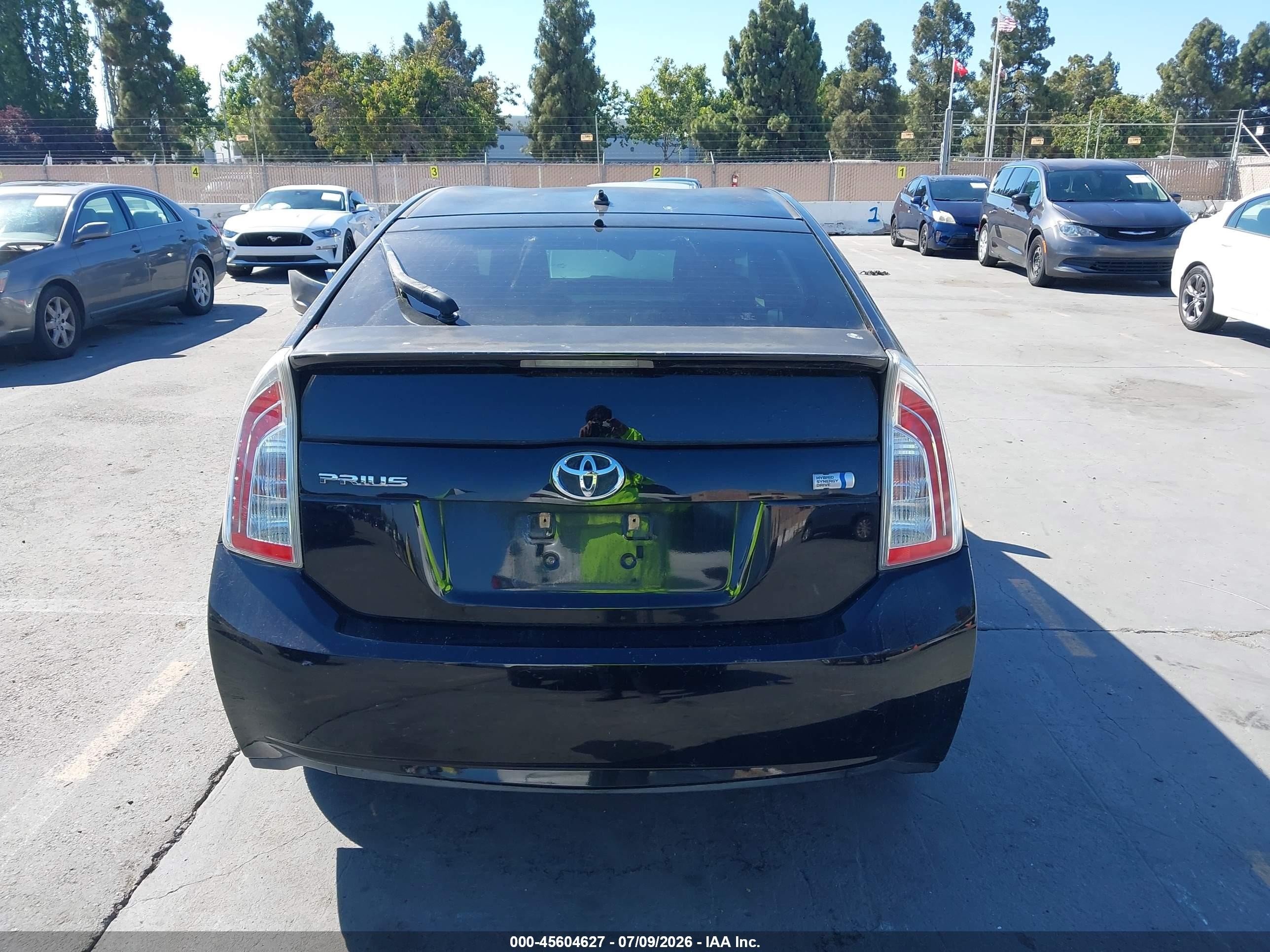 2012 Toyota Prius Two Black vin: JTDKN3DU8C1504979