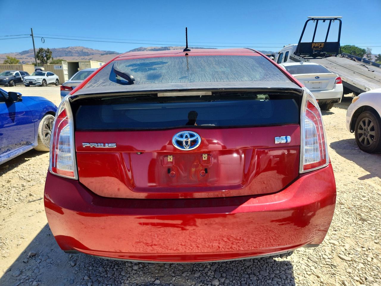 2012 Toyota Prius Three Red vin: JTDKN3DU8C1526318
