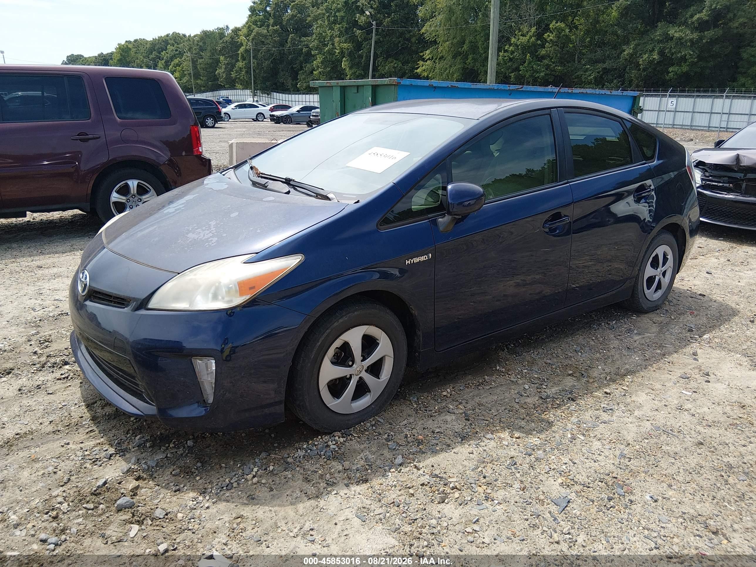 2012 Toyota Prius Three Blue vin: JTDKN3DU8C1606170