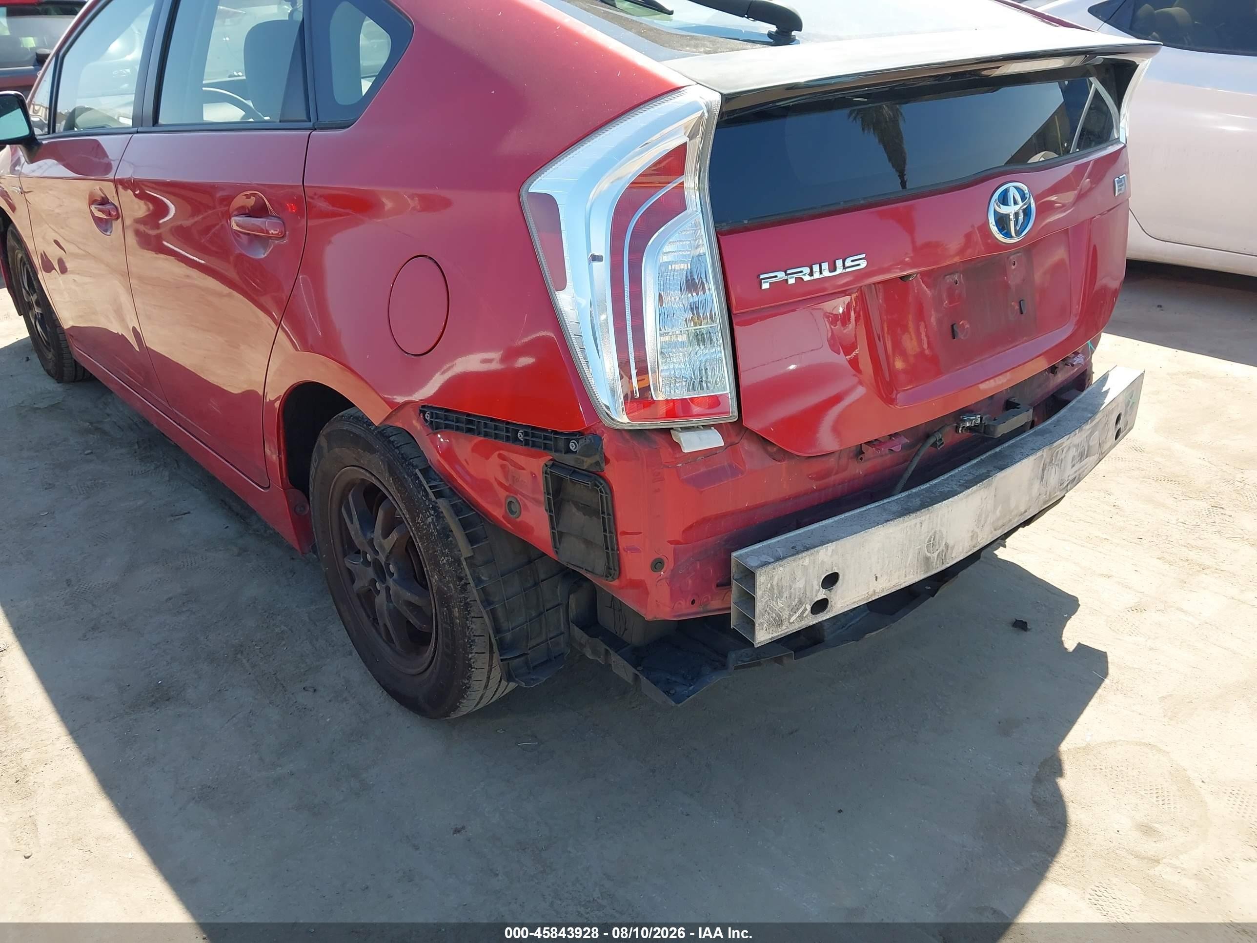 2012 Toyota Prius Three Red vin: JTDKN3DU8C5383217