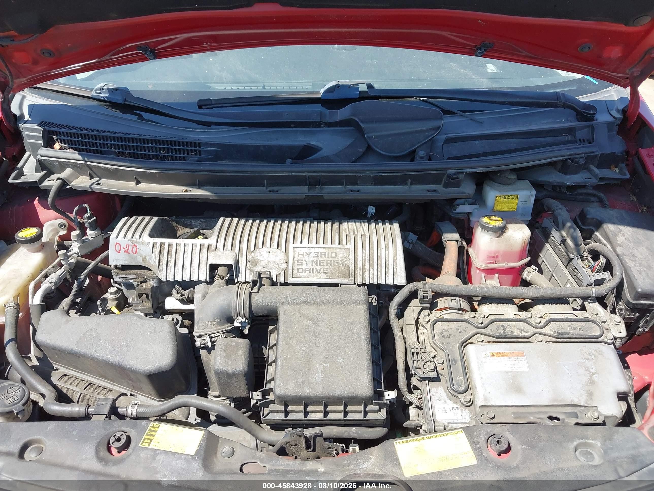 2012 Toyota Prius Three Red vin: JTDKN3DU8C5383217