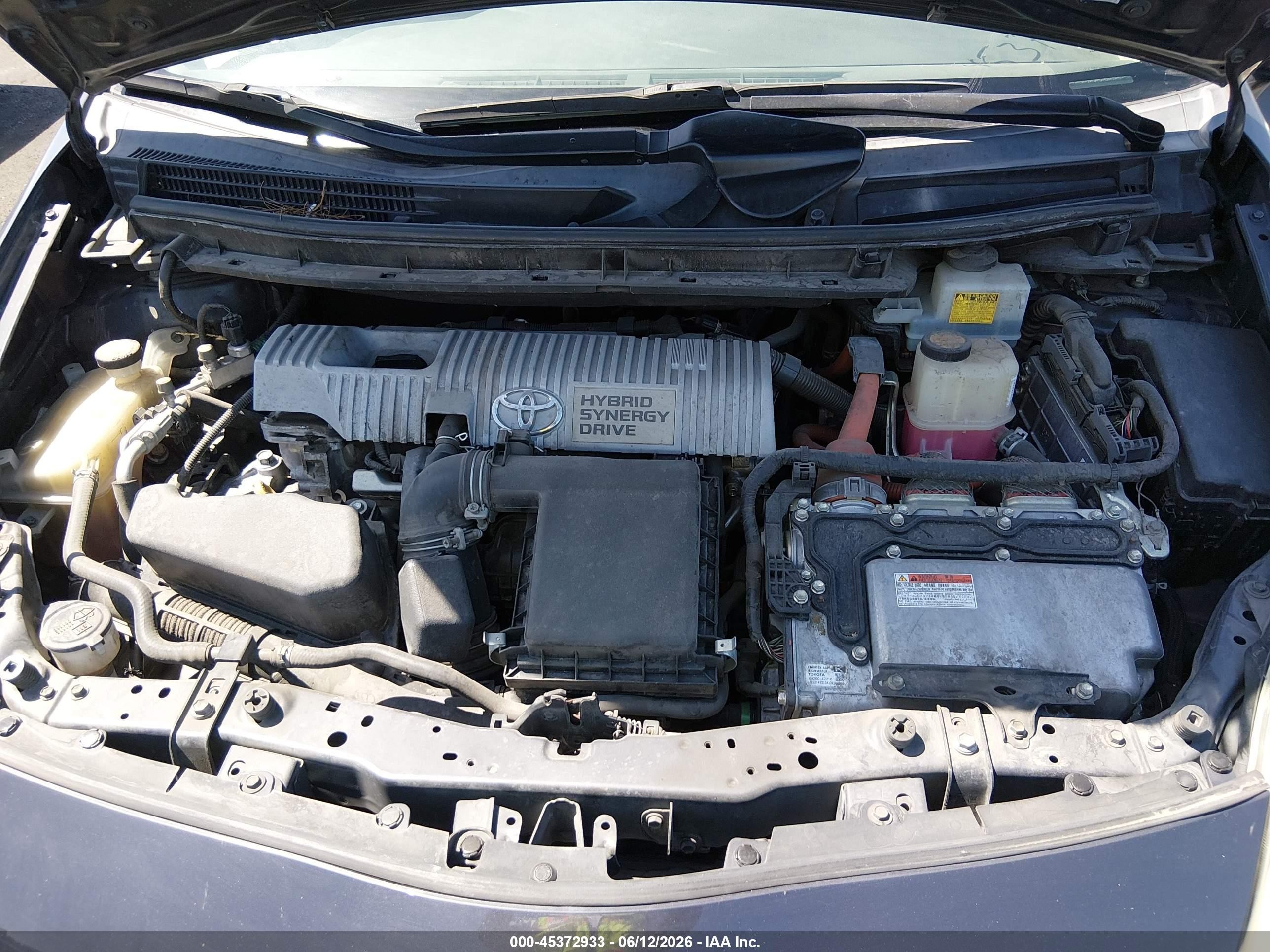2012 Toyota Prius   Серый vin: JTDKN3DU8C5453881