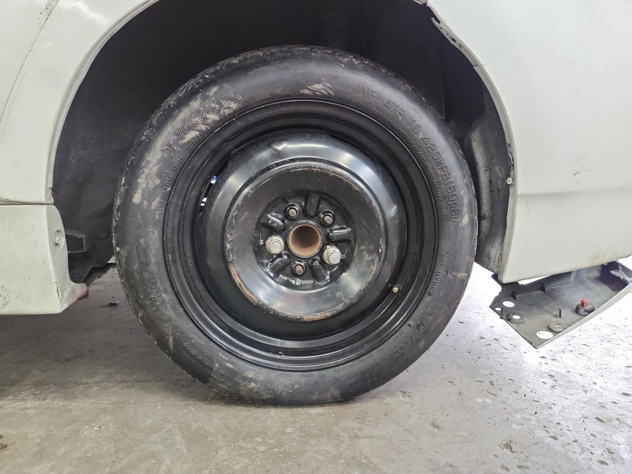 2013 Toyota Prius Two White vin: JTDKN3DU8D0337109 Damage: Spare Tire, Worn, Replacement Required