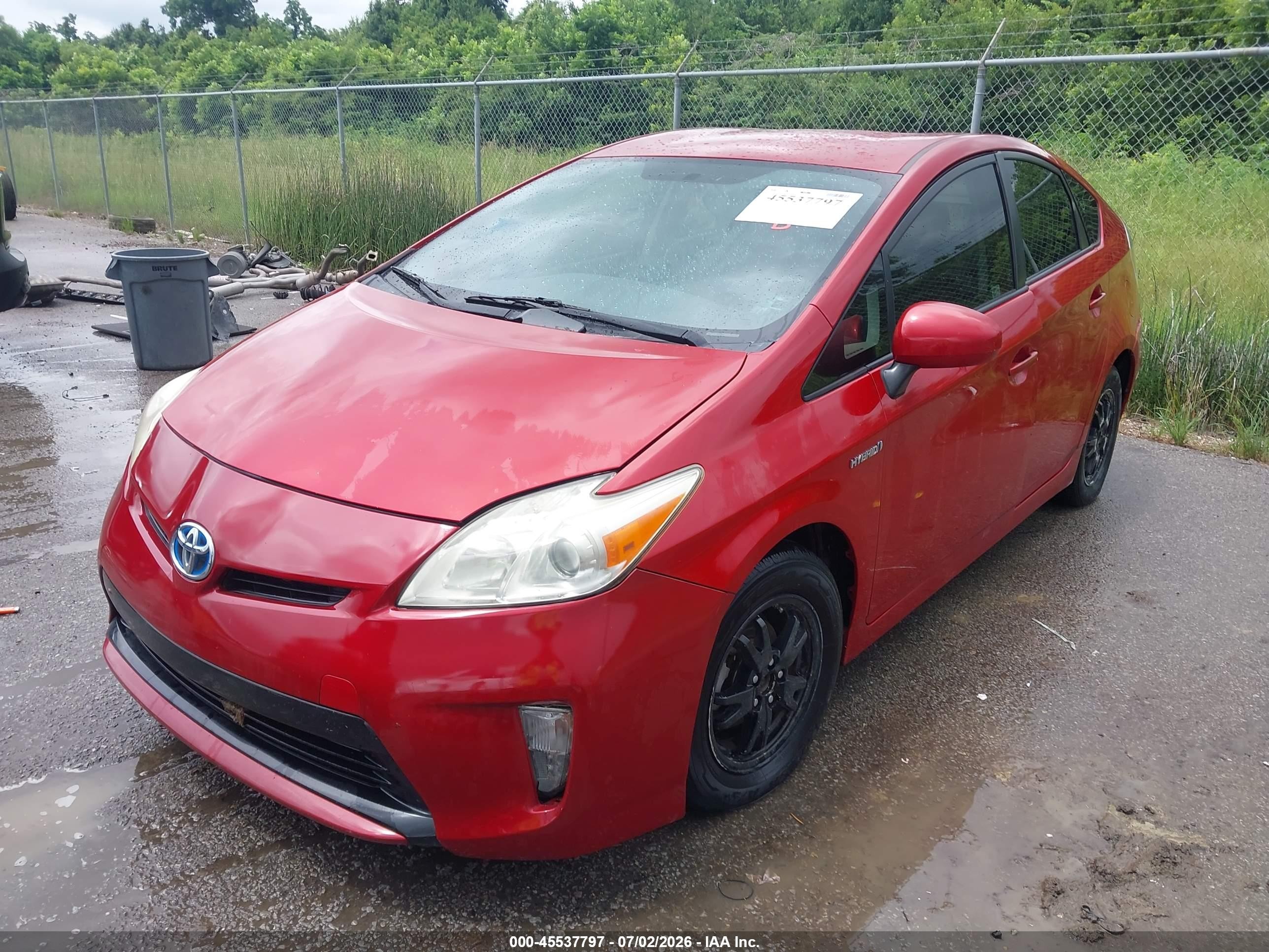 2013 Toyota Prius Three Red vin: JTDKN3DU8D0337322