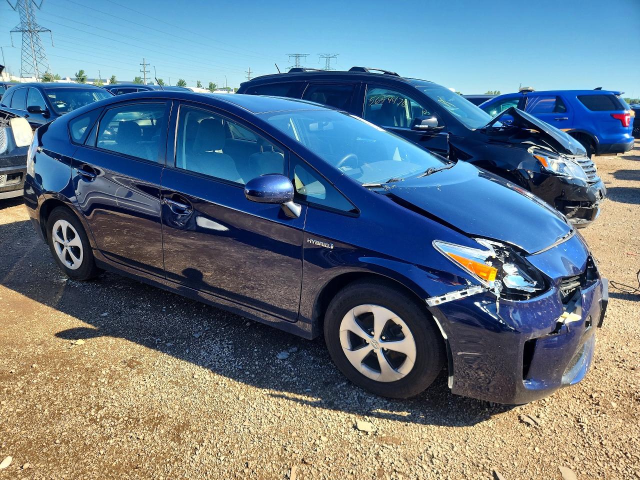 2013 Toyota Prius Three Blue vin: JTDKN3DU8D0343380