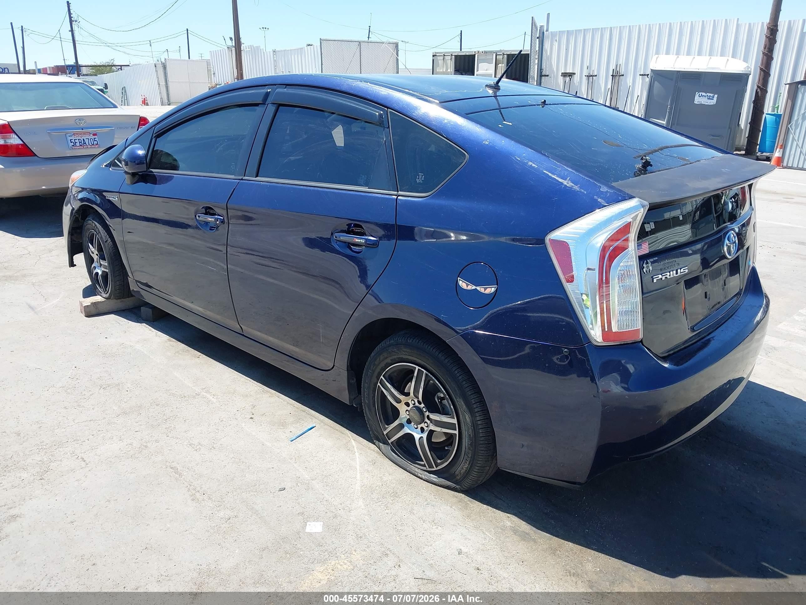 2013 Toyota Prius Two Blue vin: JTDKN3DU8D0343945