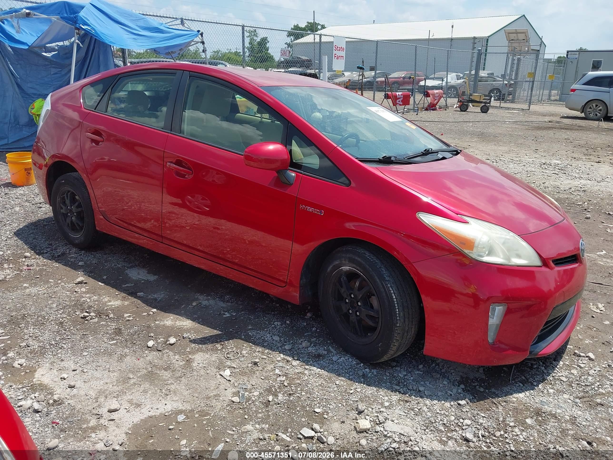 2013 Toyota Prius Two Red vin: JTDKN3DU8D0349583