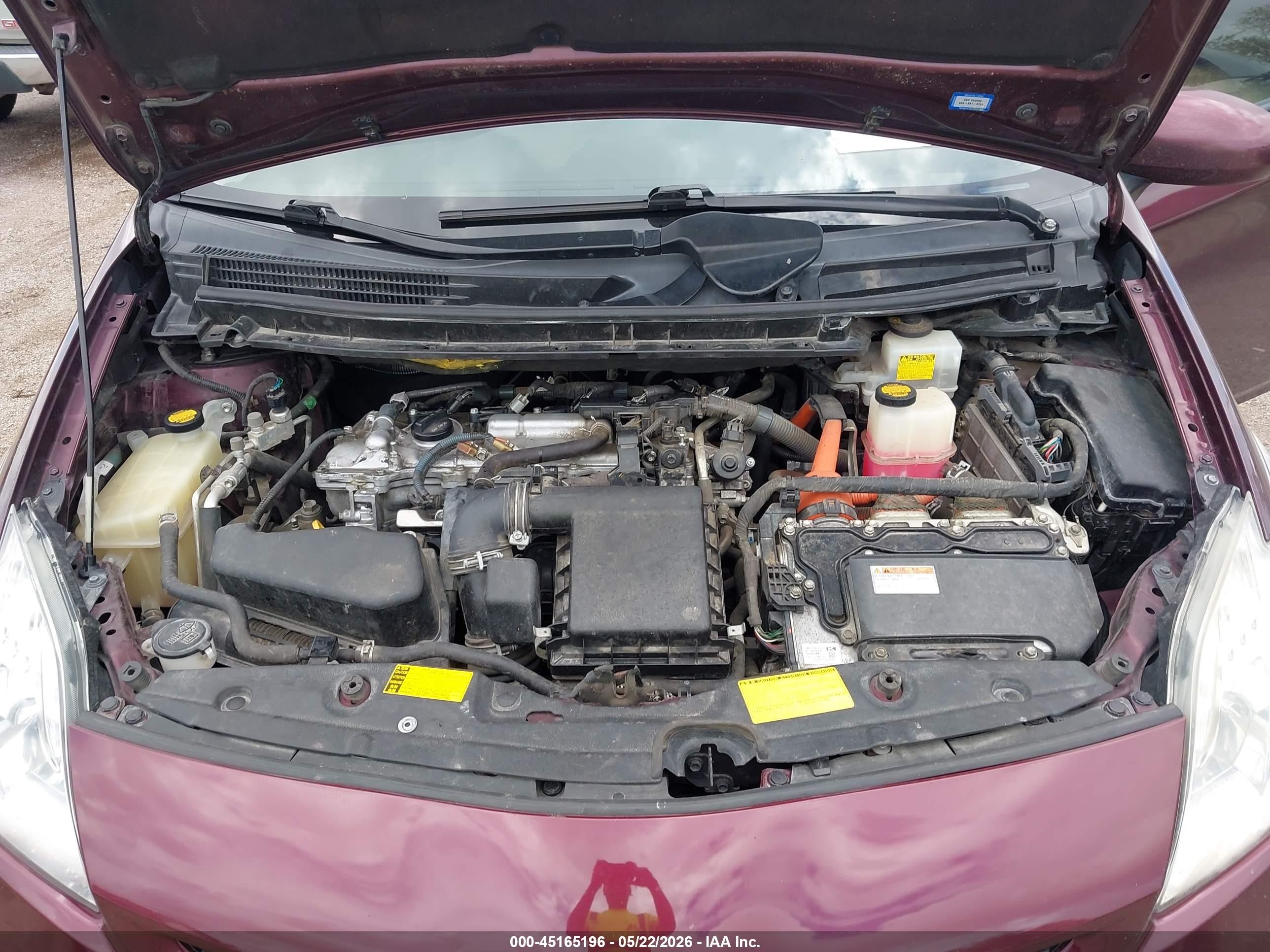 2013 Toyota Prius Three Se Бордовый vin: JTDKN3DU8D5620421