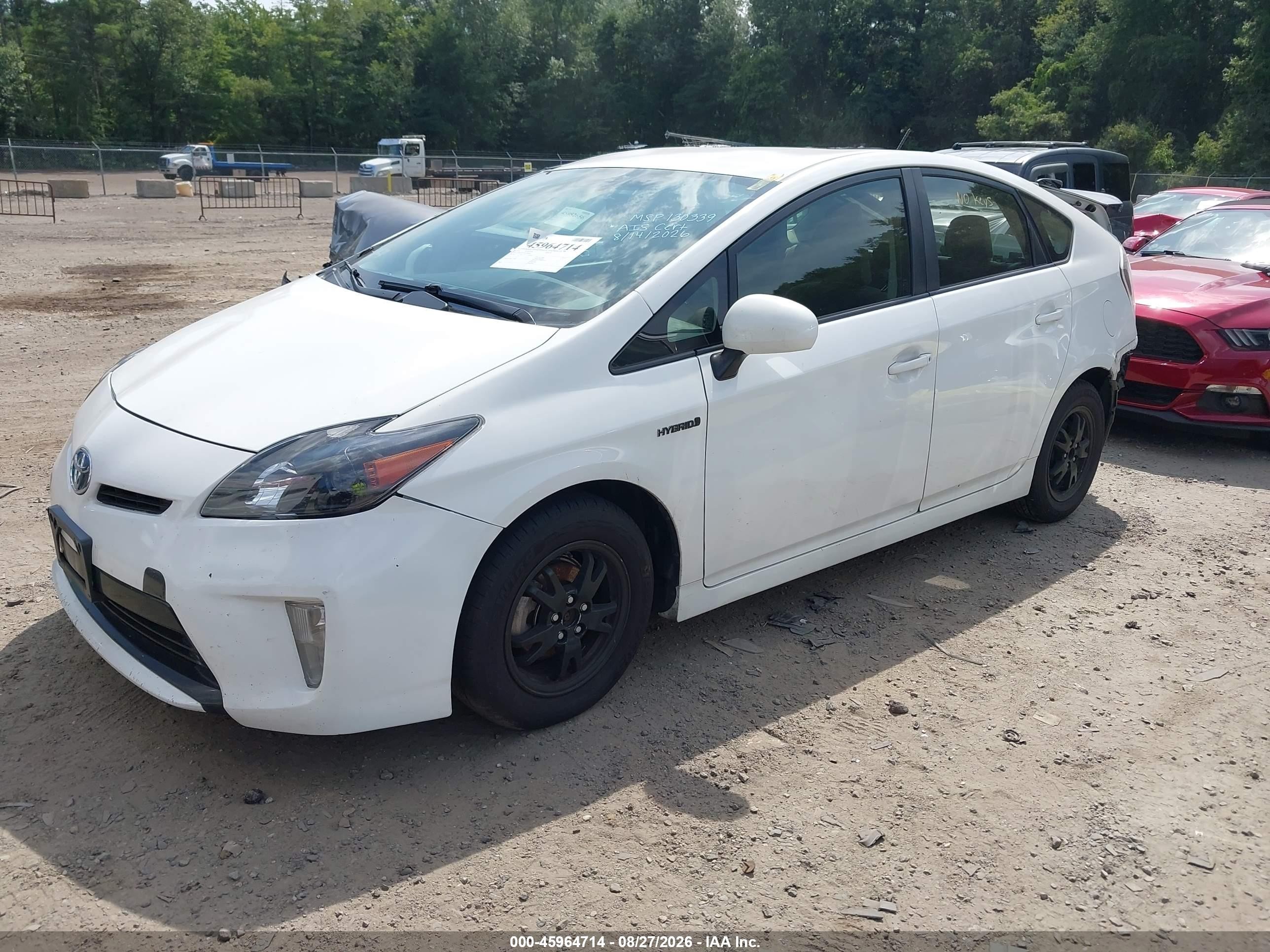 2014 Toyota Prius Two White vin: JTDKN3DU8E1799746