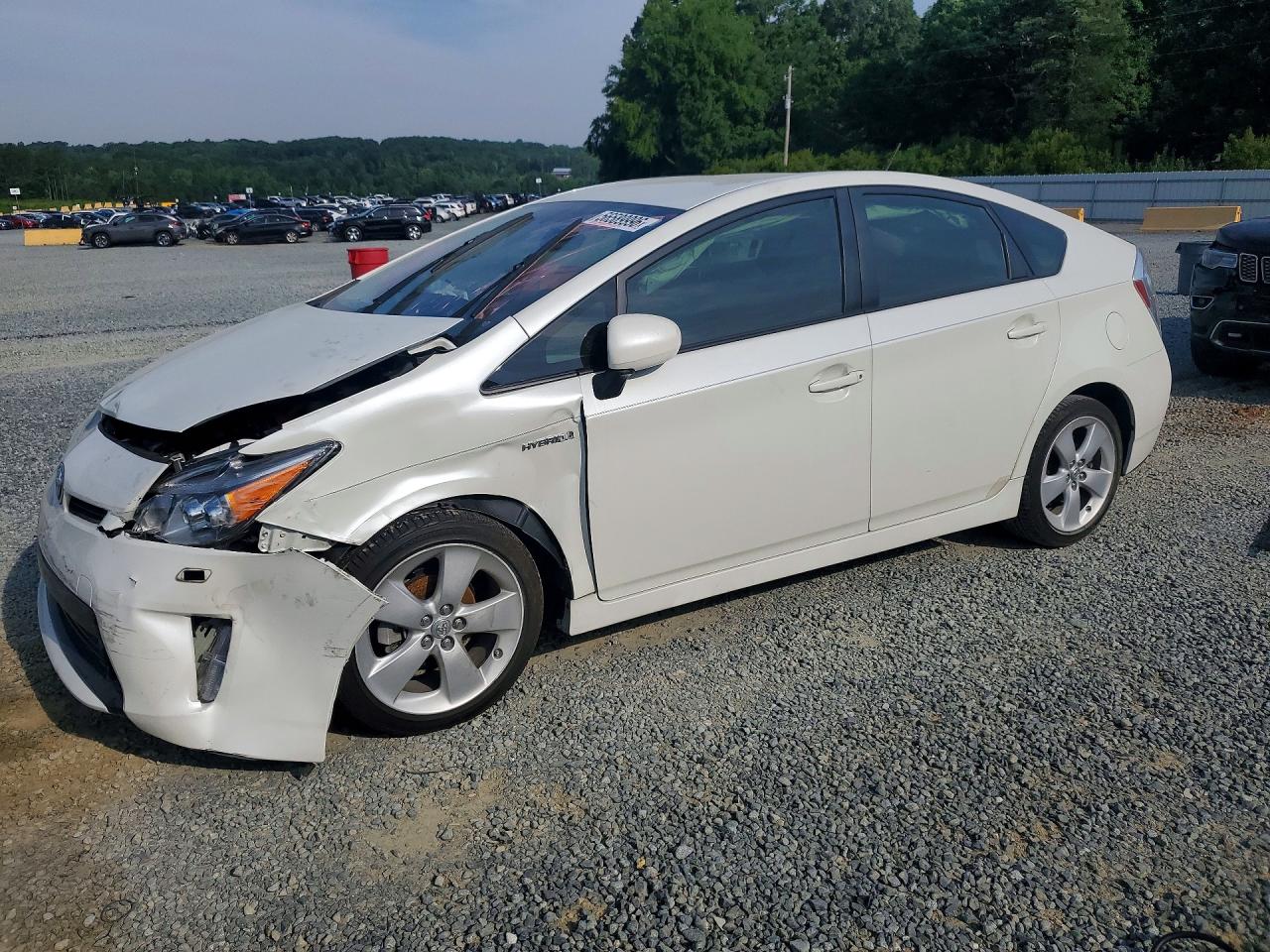 2015 Toyota Prius Five White vin: JTDKN3DU8F0456300