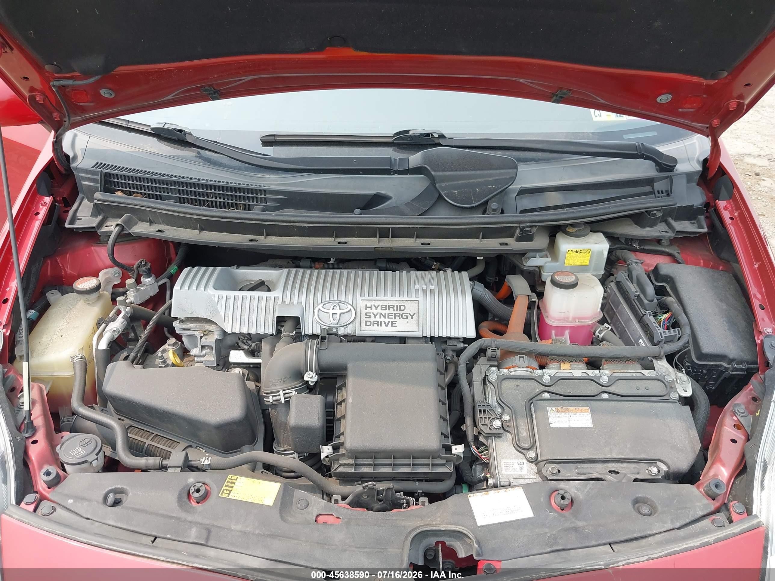 2015 Toyota Prius Three Red vin: JTDKN3DU8F1893692